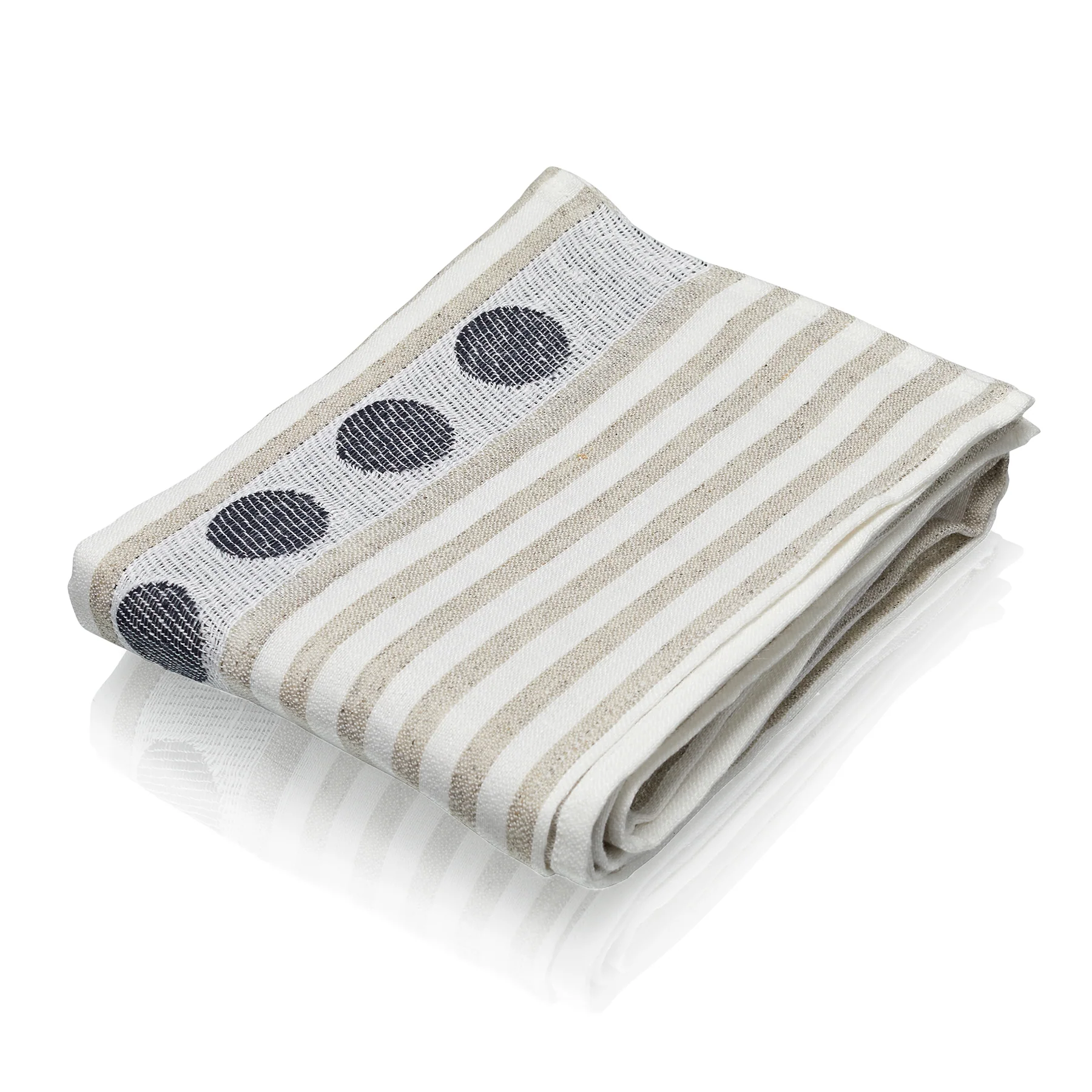 Woods 100% Irish Linen 'Striped' Tea Towel - Image 2