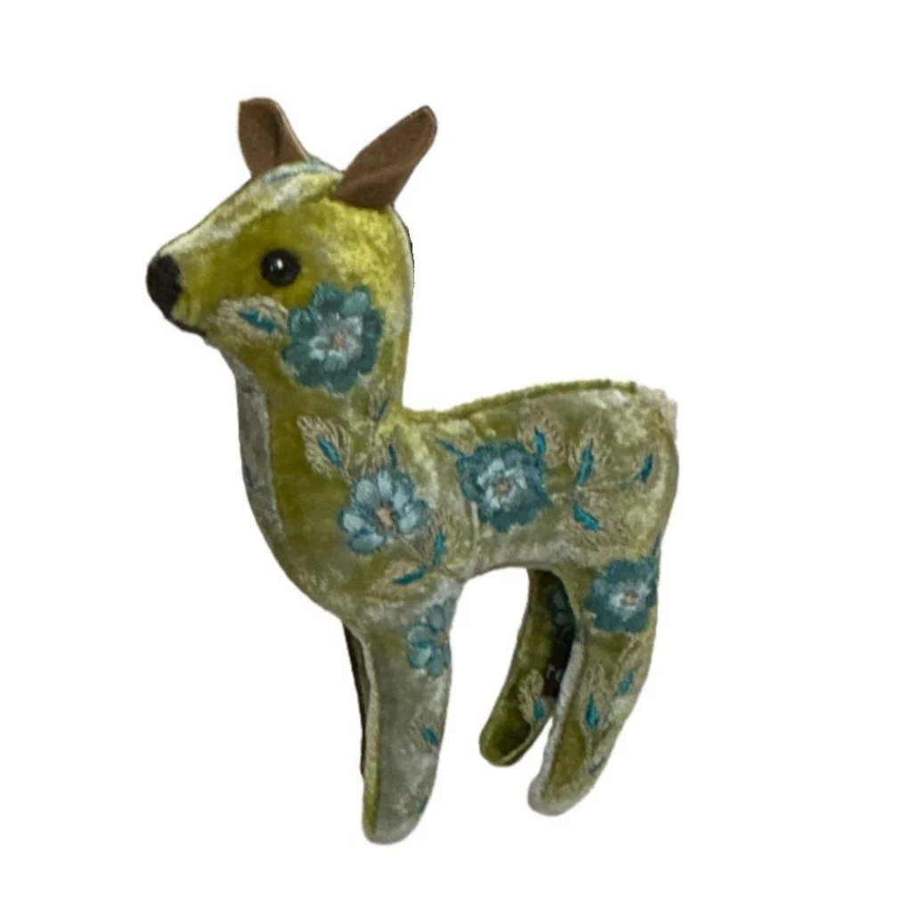 Bambi Hand Embroidered Silk & Velvet Animals - Image 3