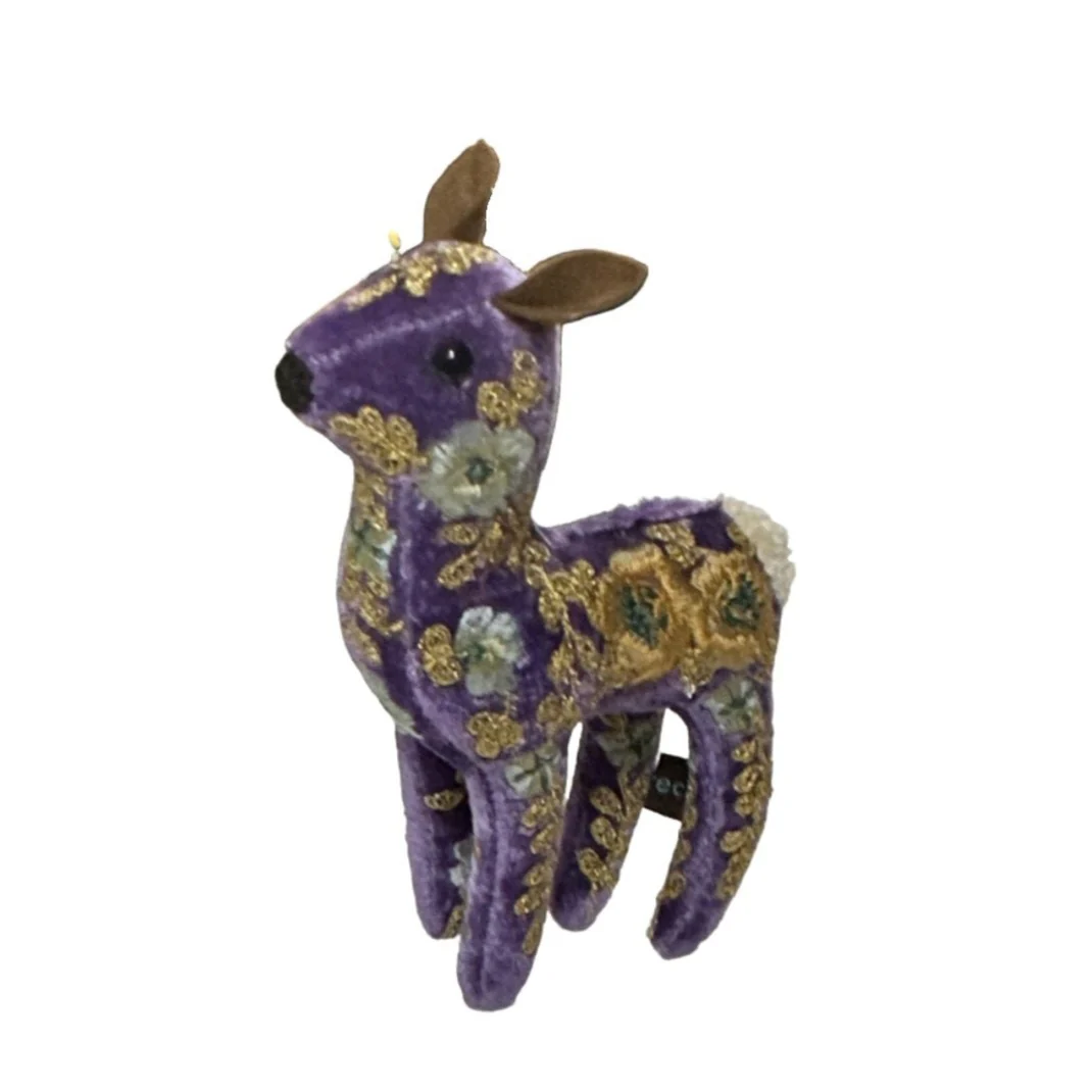 Bambi Hand Embroidered Silk & Velvet Animals - Image 4