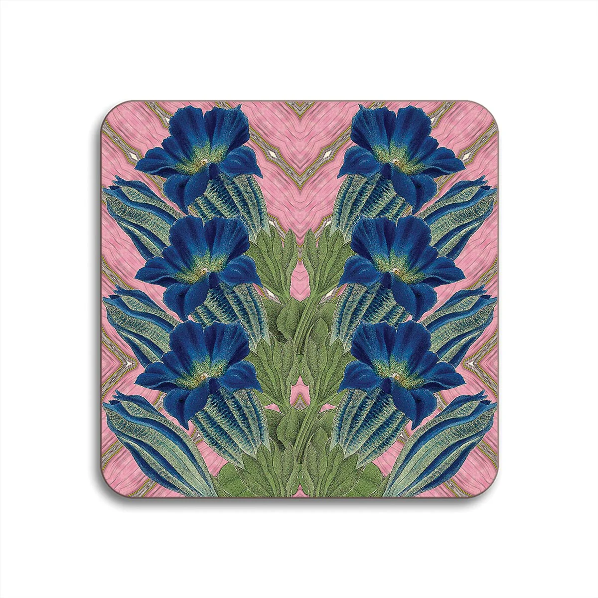 Blue Flower Placemat & Coasters - Image 2