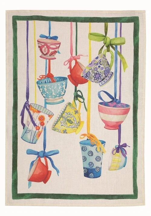 Bric Brac Verde Linen Tea Towels