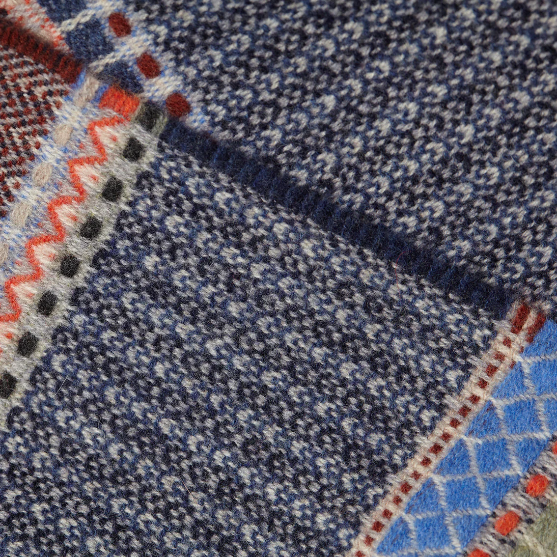 Cassia Blue 100% Merino Lambswool Scarf - Image 5