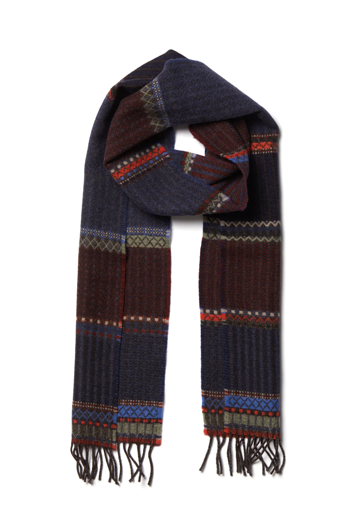Cassia Blue 100% Merino Lambswool Scarf - Image 7