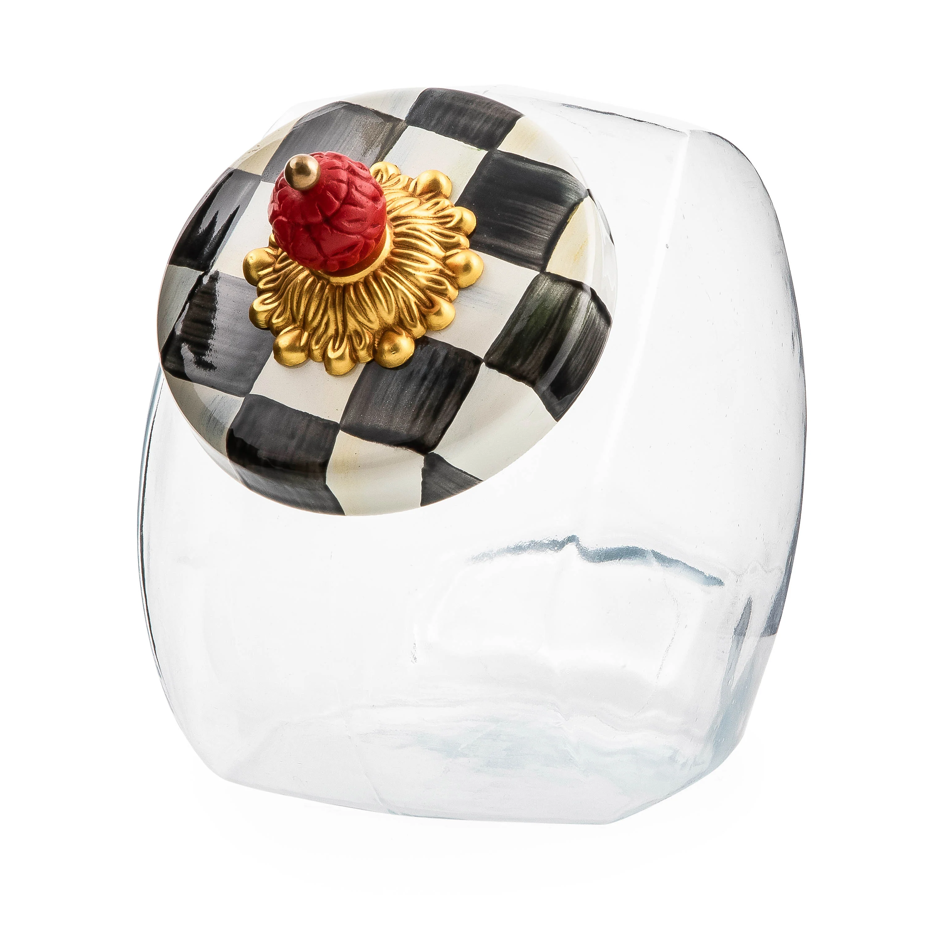 MacKenzie-Childs Courtly Check Glass Storage Jars - Image 2