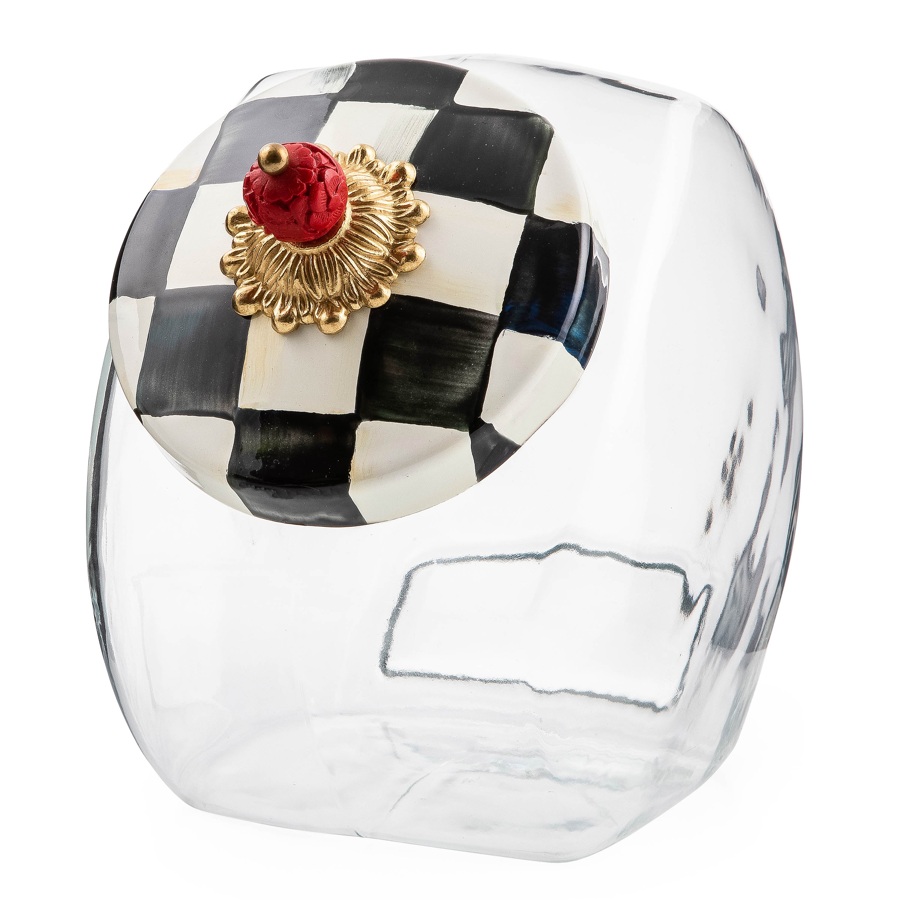 MacKenzie-Childs Courtly Check Glass Storage Jars - Image 4