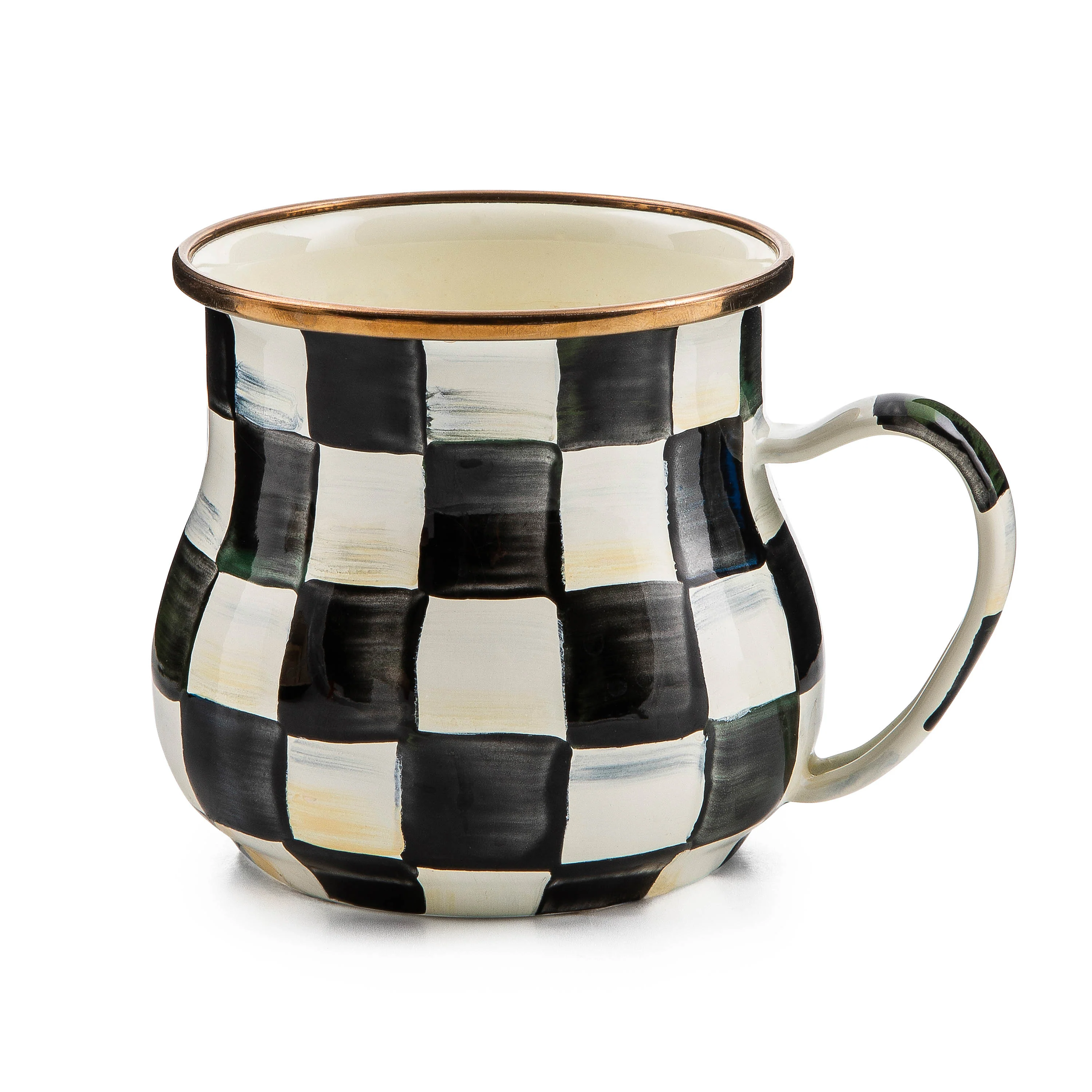 MacKenzie-Childs Check Design Enamel Mugs - Image 2
