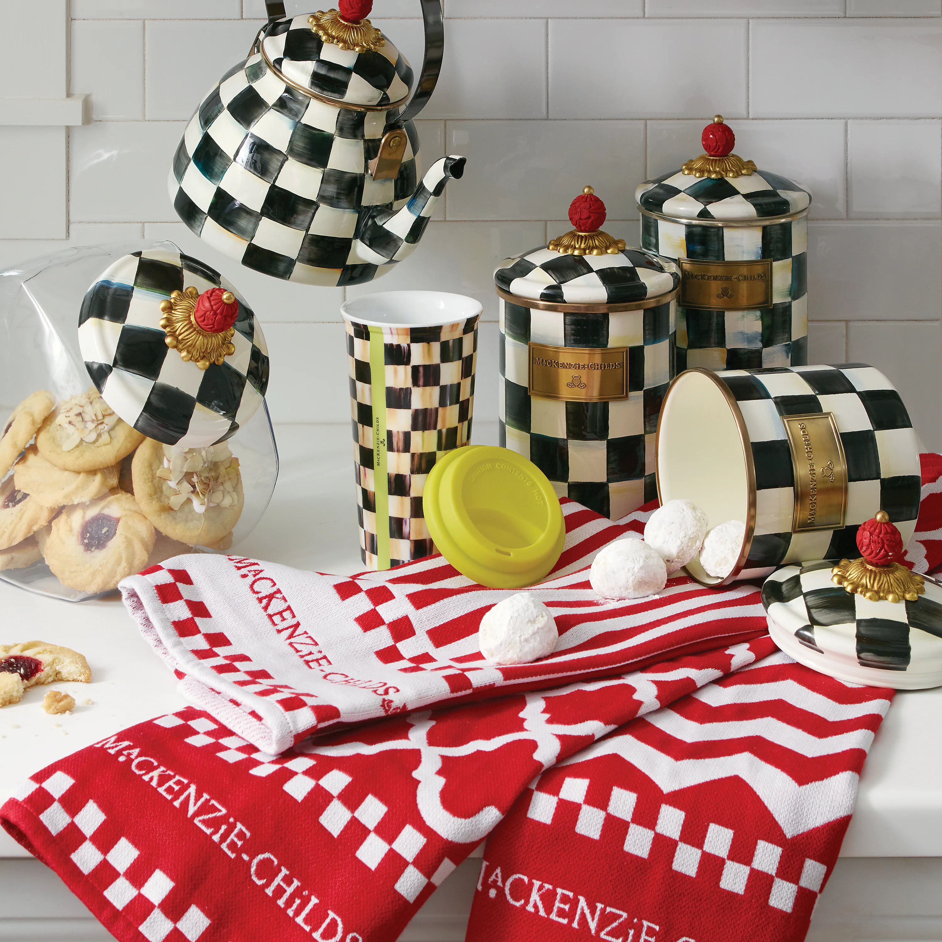 MacKenzie-Childs Courtly Check Storage Canisters - Image 4