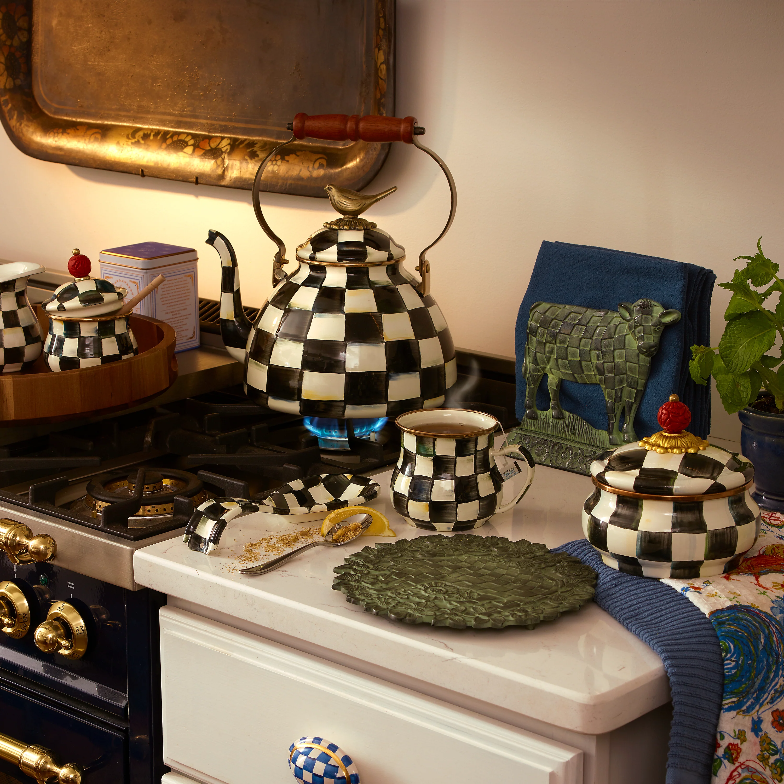 MacKenzie-Childs Courtly Check Storage Canisters - Image 7