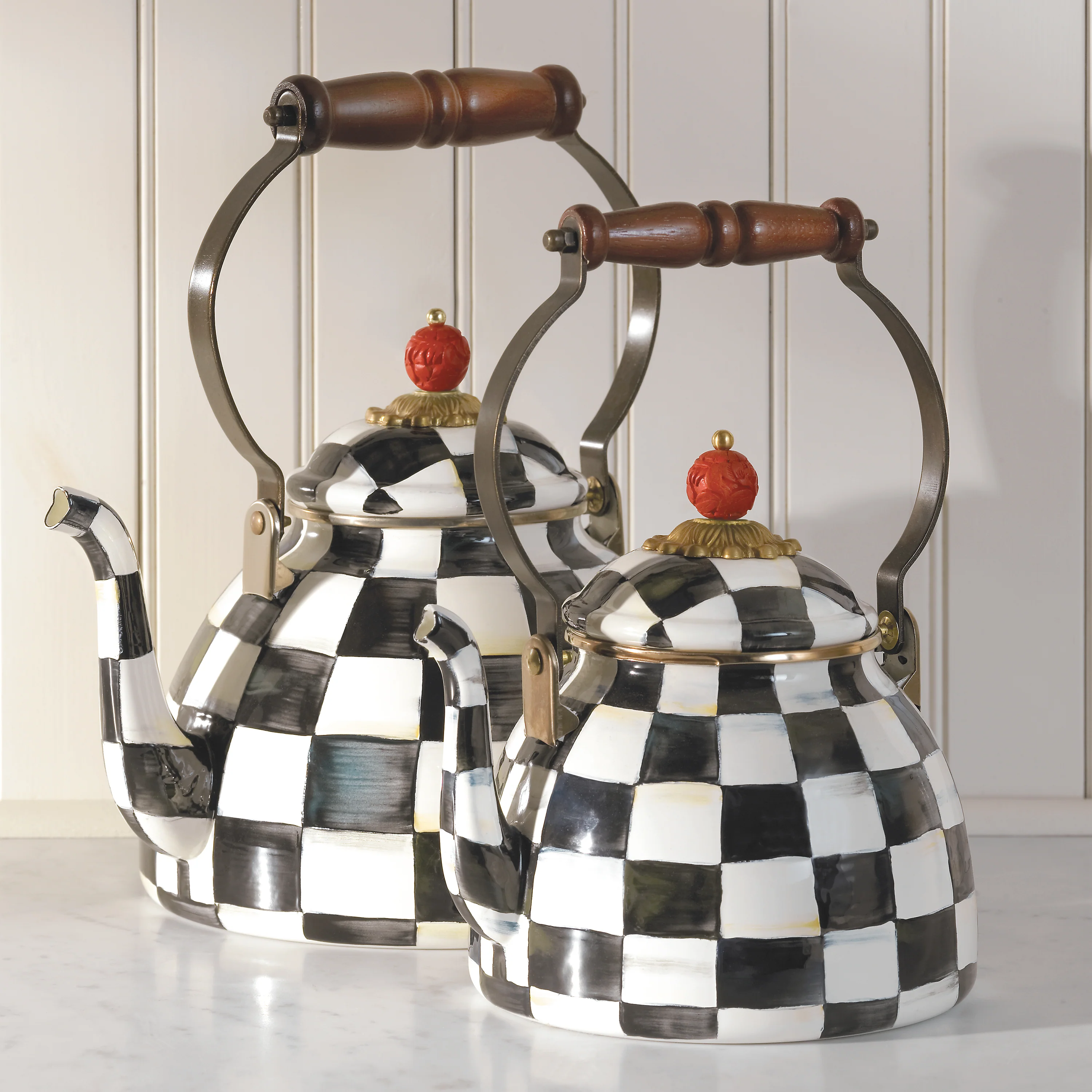 MacKenzie-Childs Courtly Check Stove Top Tea Kettle - Image 3