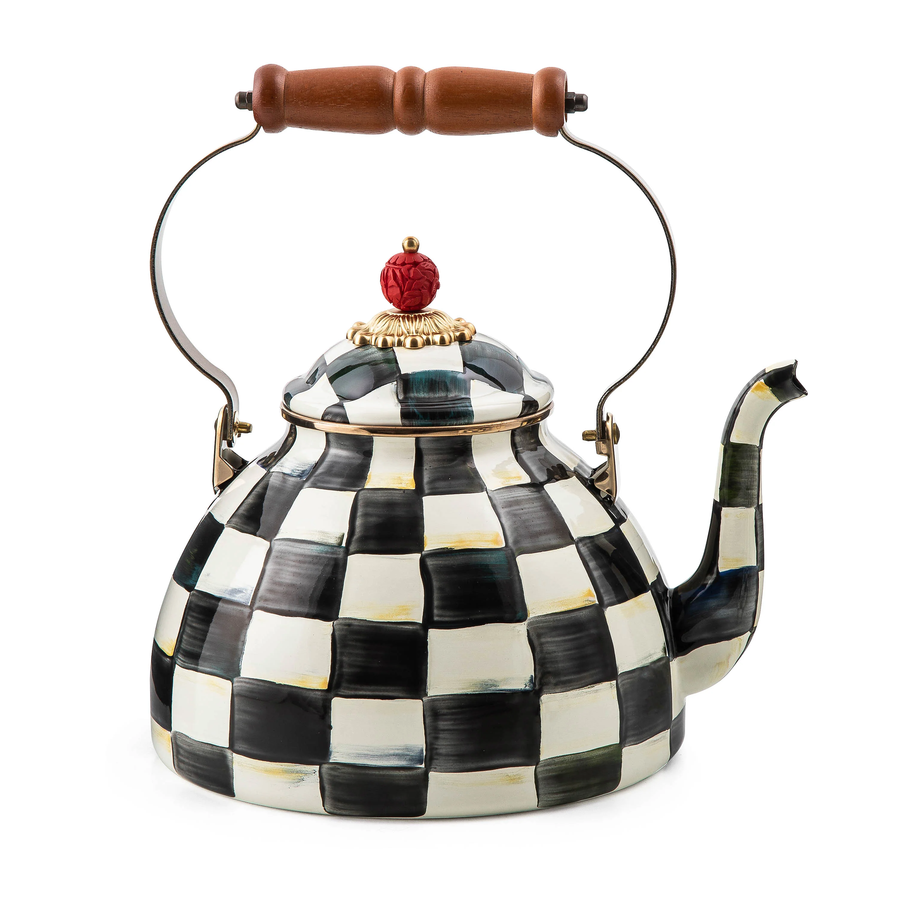MacKenzie-Childs Courtly Check Stove Top Tea Kettle - Image 4
