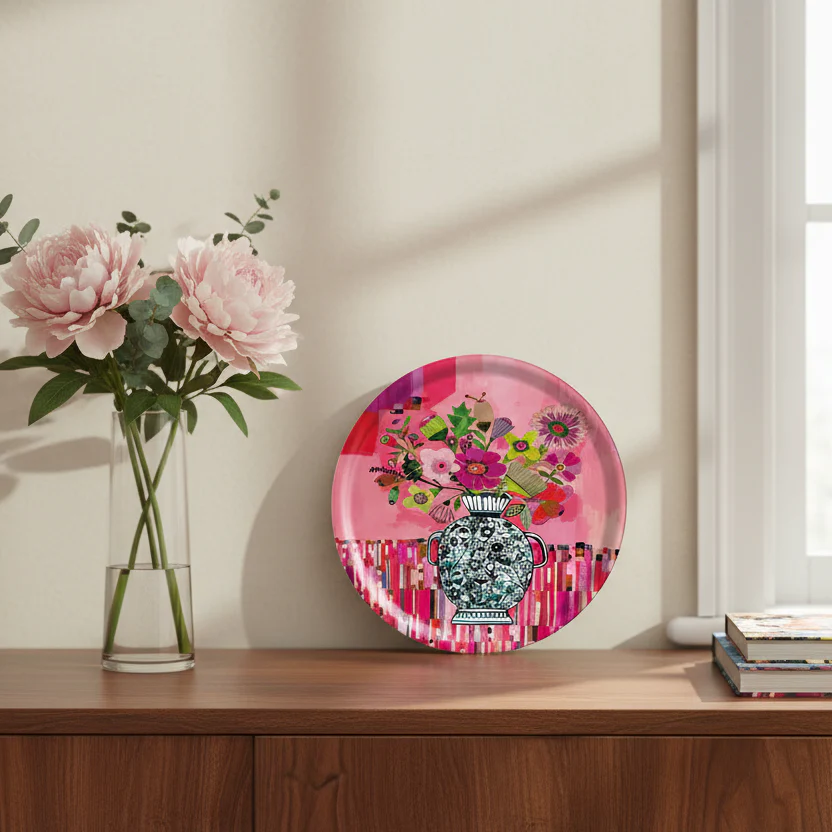 Crimson Blush Round Tray - Image 2