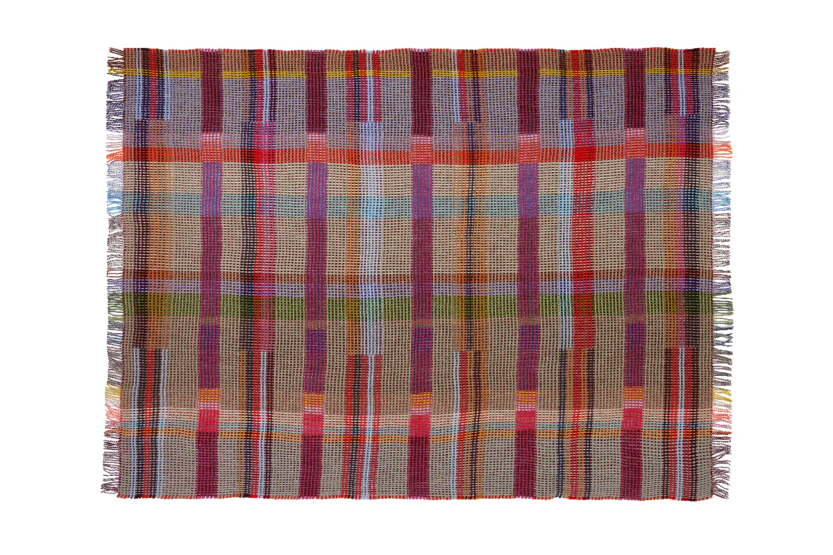 Dorothy Rose/Red HoneyComb Throws 100% Lambswool - Image 4