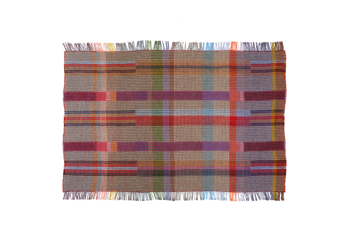 Dorothy Rose/Red HoneyComb Throws 100% Lambswool - Image 6