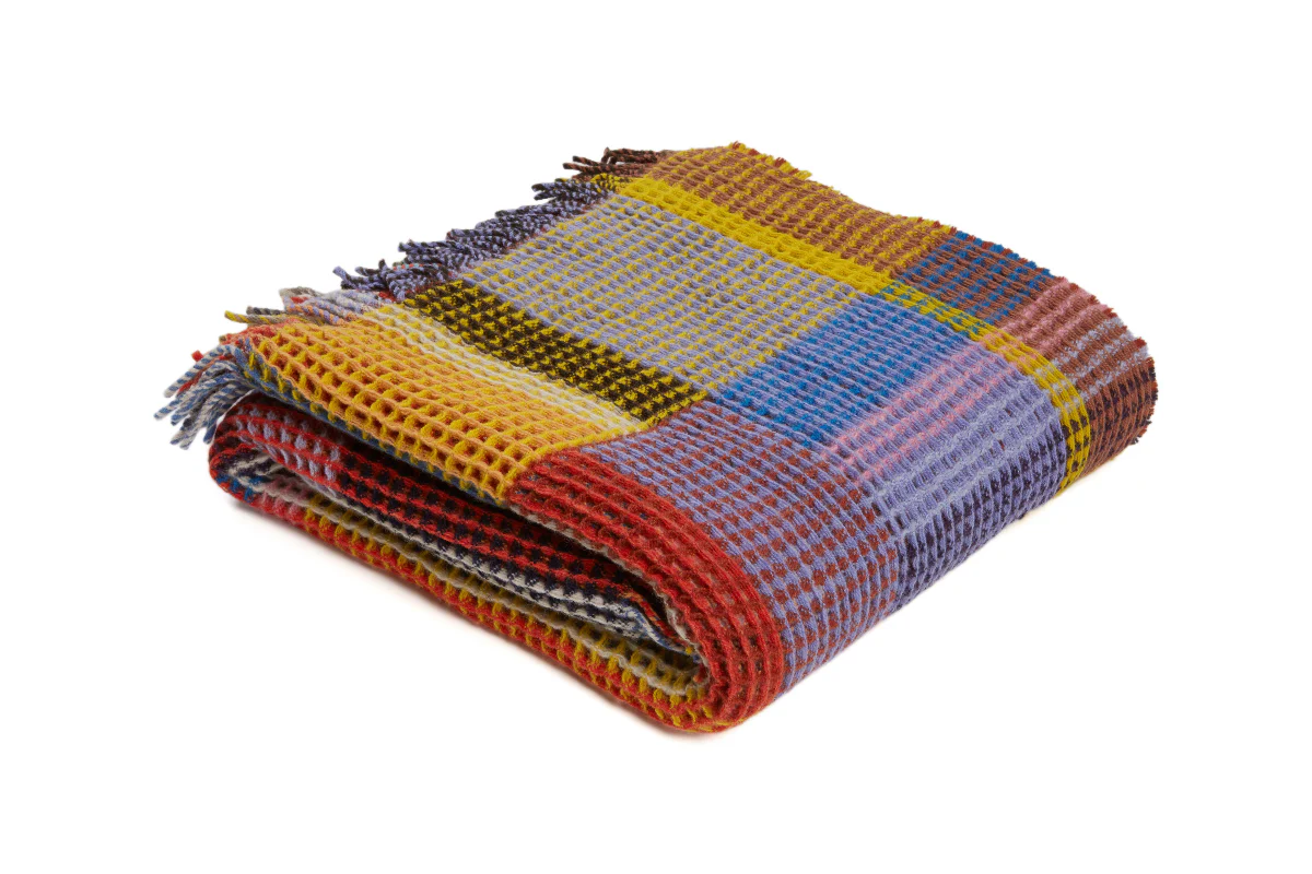 Edith 100% Merino Wool Honeycomb Throws - Image 2