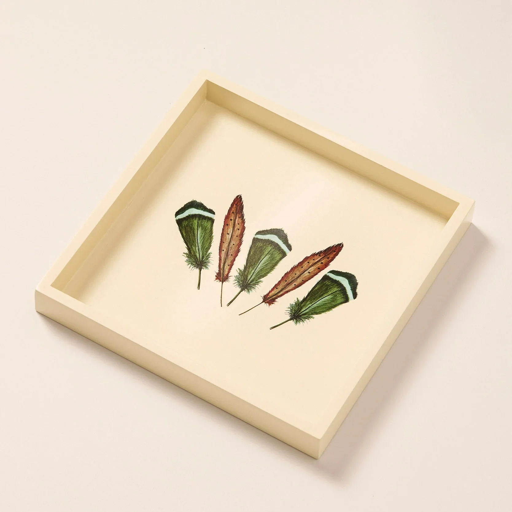 Feather Design Lacquer Tray - Image 2