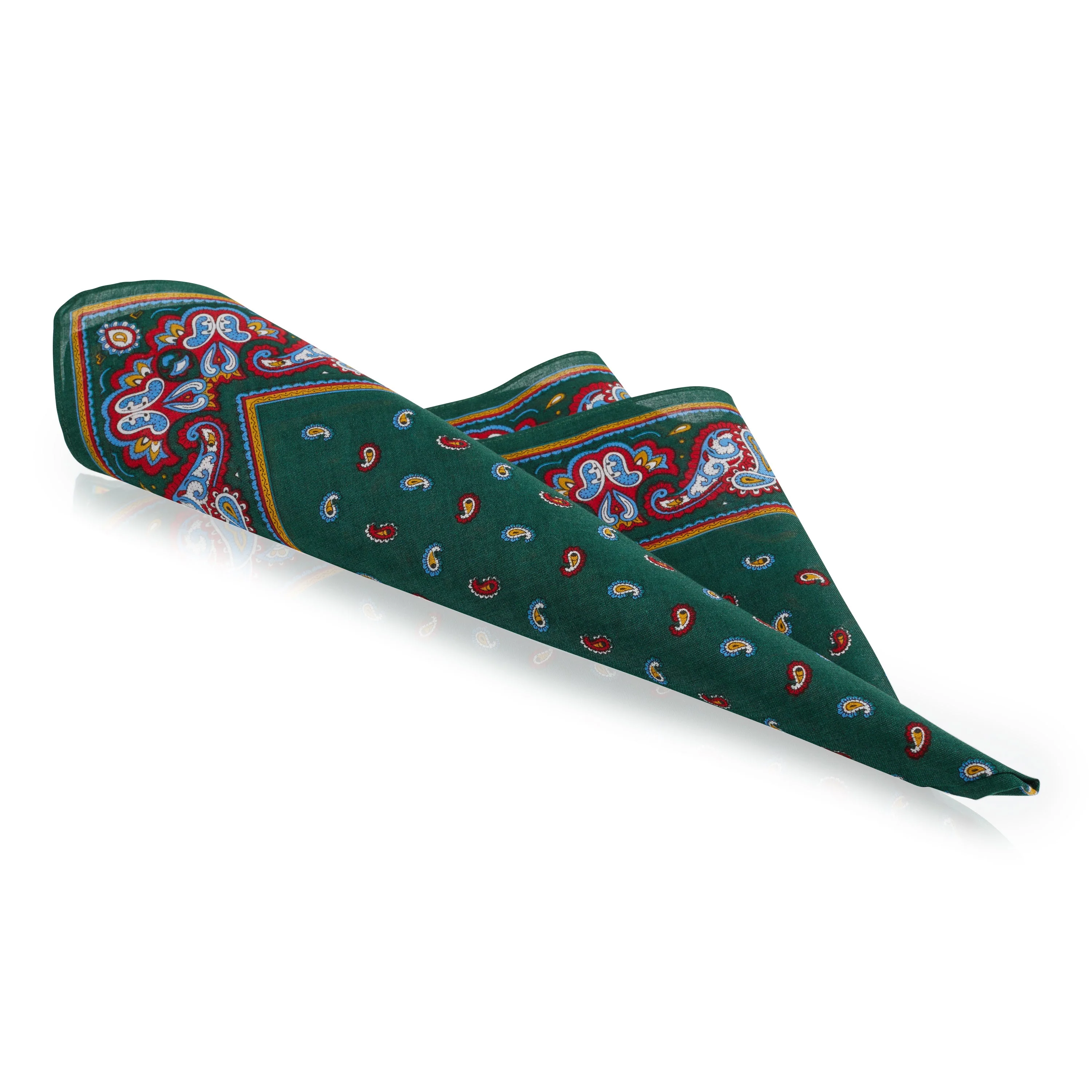 Men's Cotton Handkerchiefs - Decorative Paisley Border - Image 2