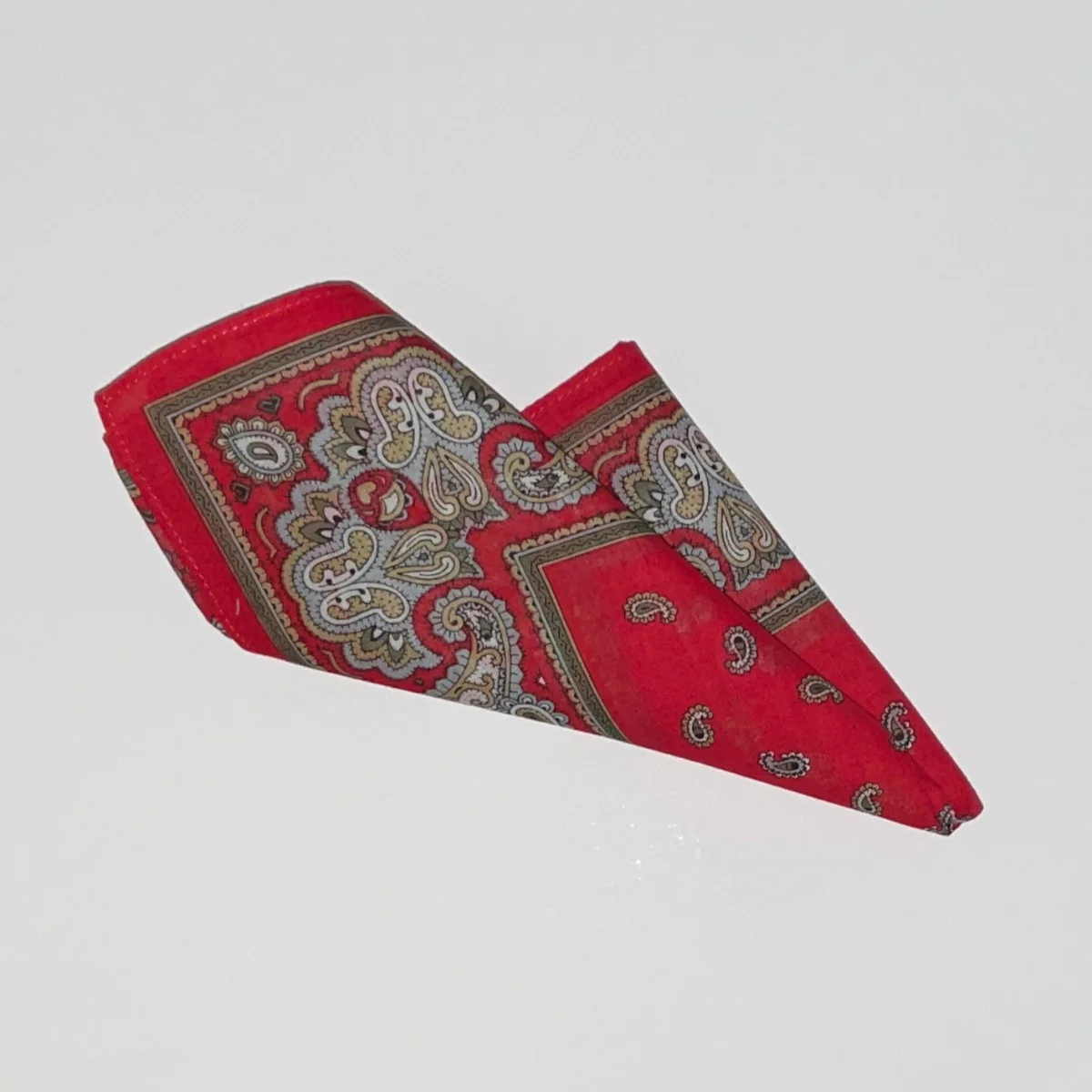 Men's Cotton Handkerchiefs - Decorative Paisley Border - Image 3