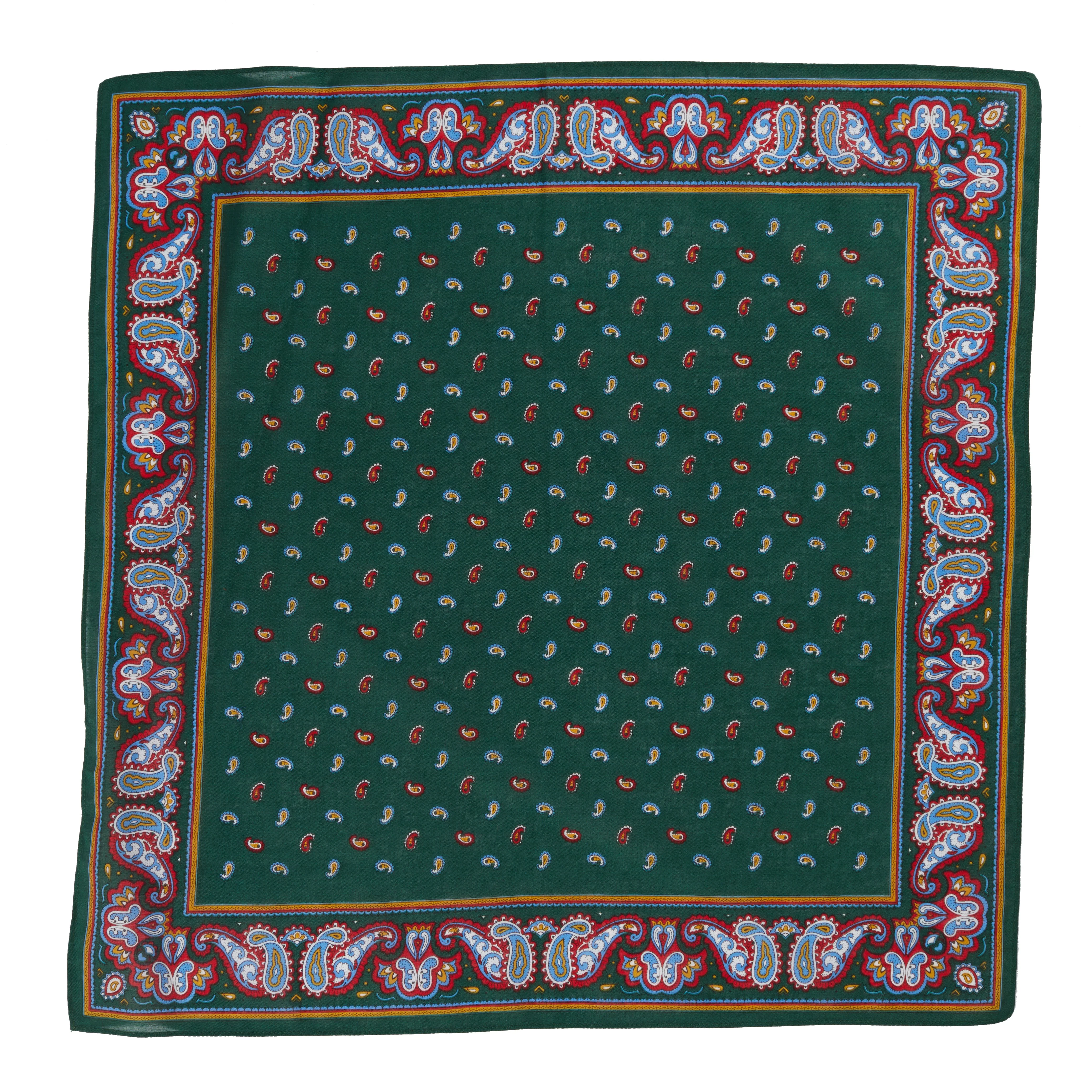 Men's Cotton Handkerchiefs - Decorative Paisley Border - Image 5