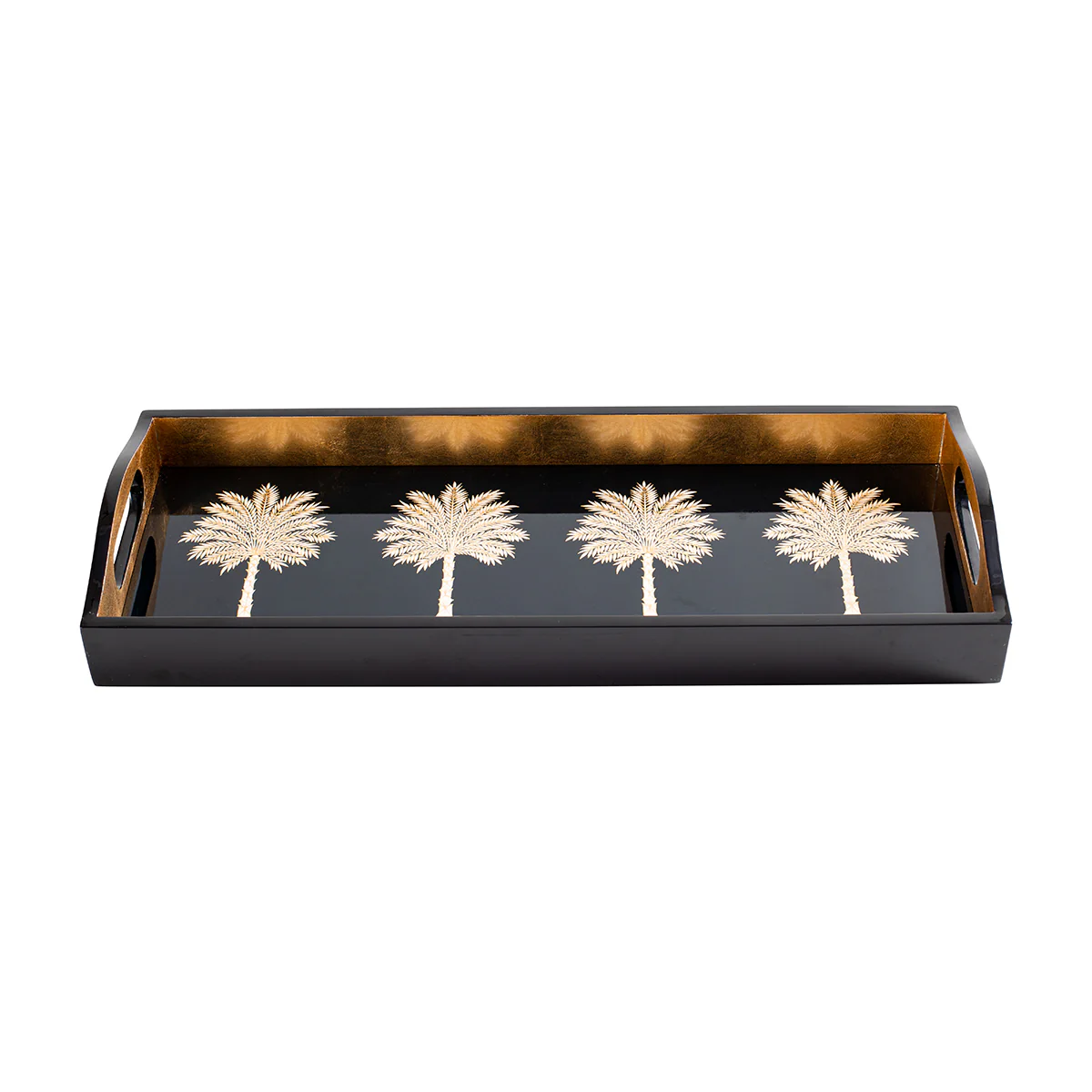 Grand Palms Black Lacquer Trays
