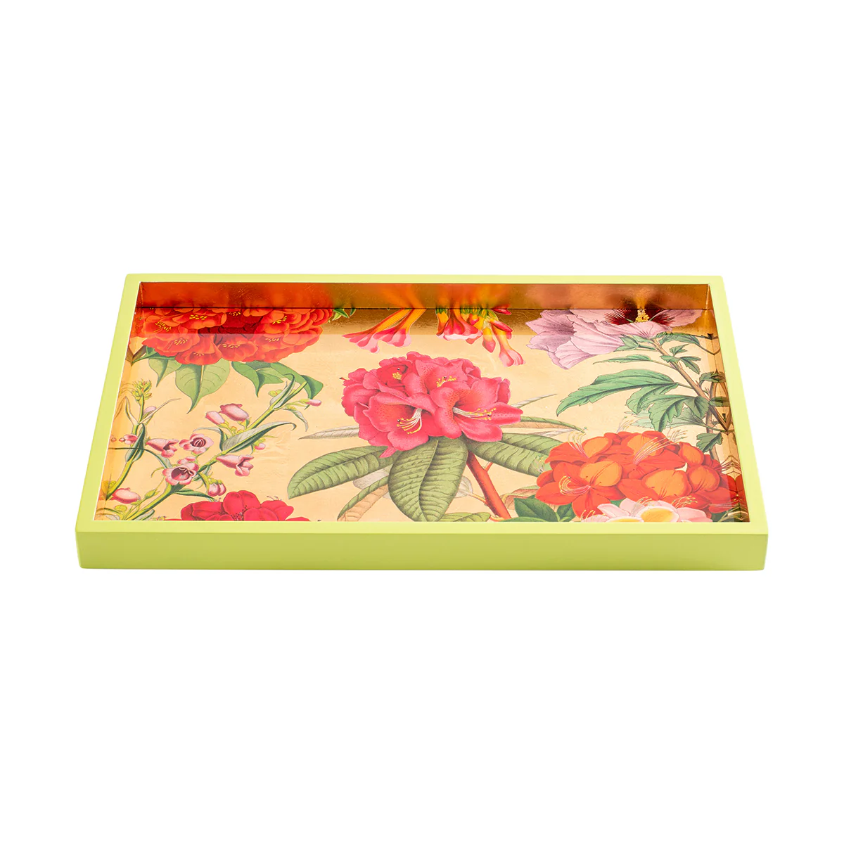 Jefferson's Garden Study Gold Lacquer Trays - Image 2