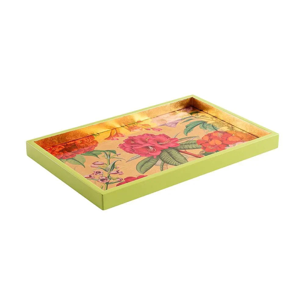 Jefferson's Garden Study Gold Lacquer Trays - Image 3