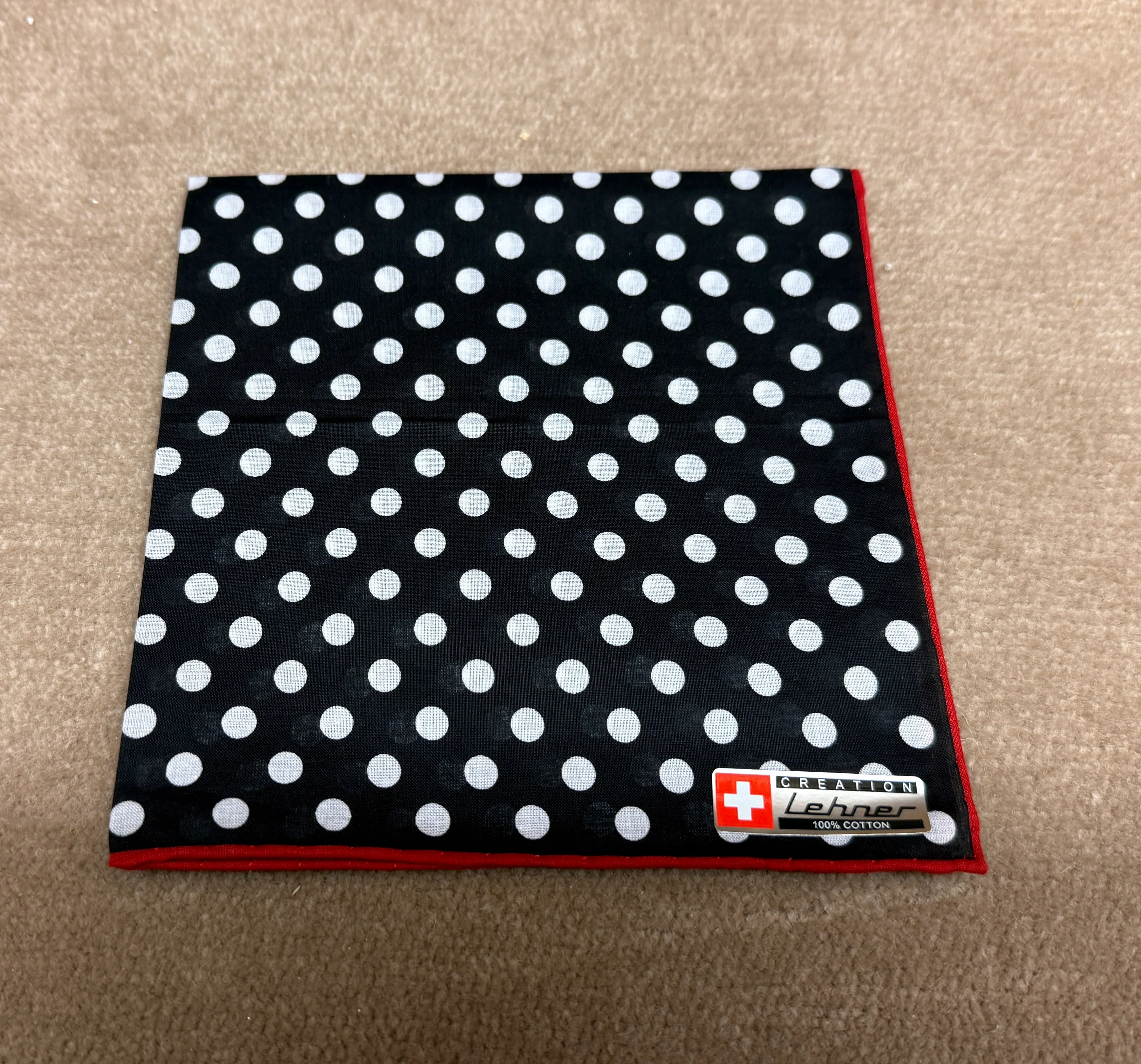 Lehner Ladies Swiss Cotton Handkerchiefs - Spot Design - Image 4