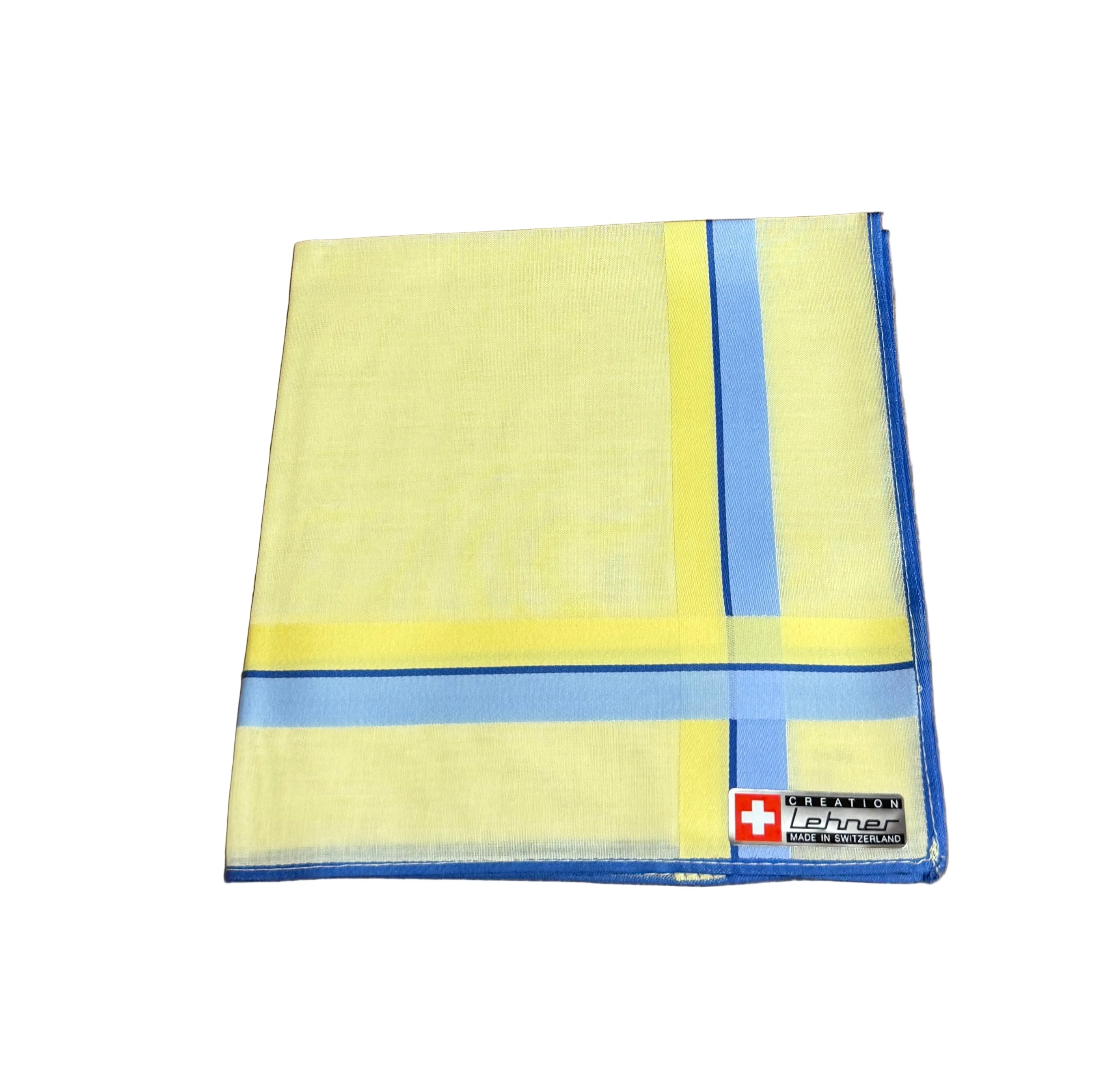 Lehner Ladies Swiss Cotton Handkerchiefs - Double Stripe Border - Image 5