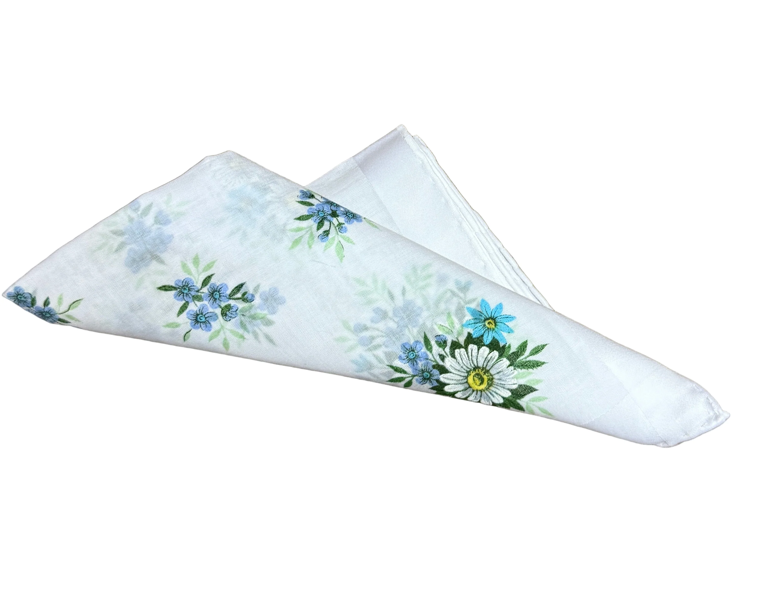 Lehner Swiss Cotton Ladies Handkerchiefs - Assorted Daisy & Forget Me Not - Image 4