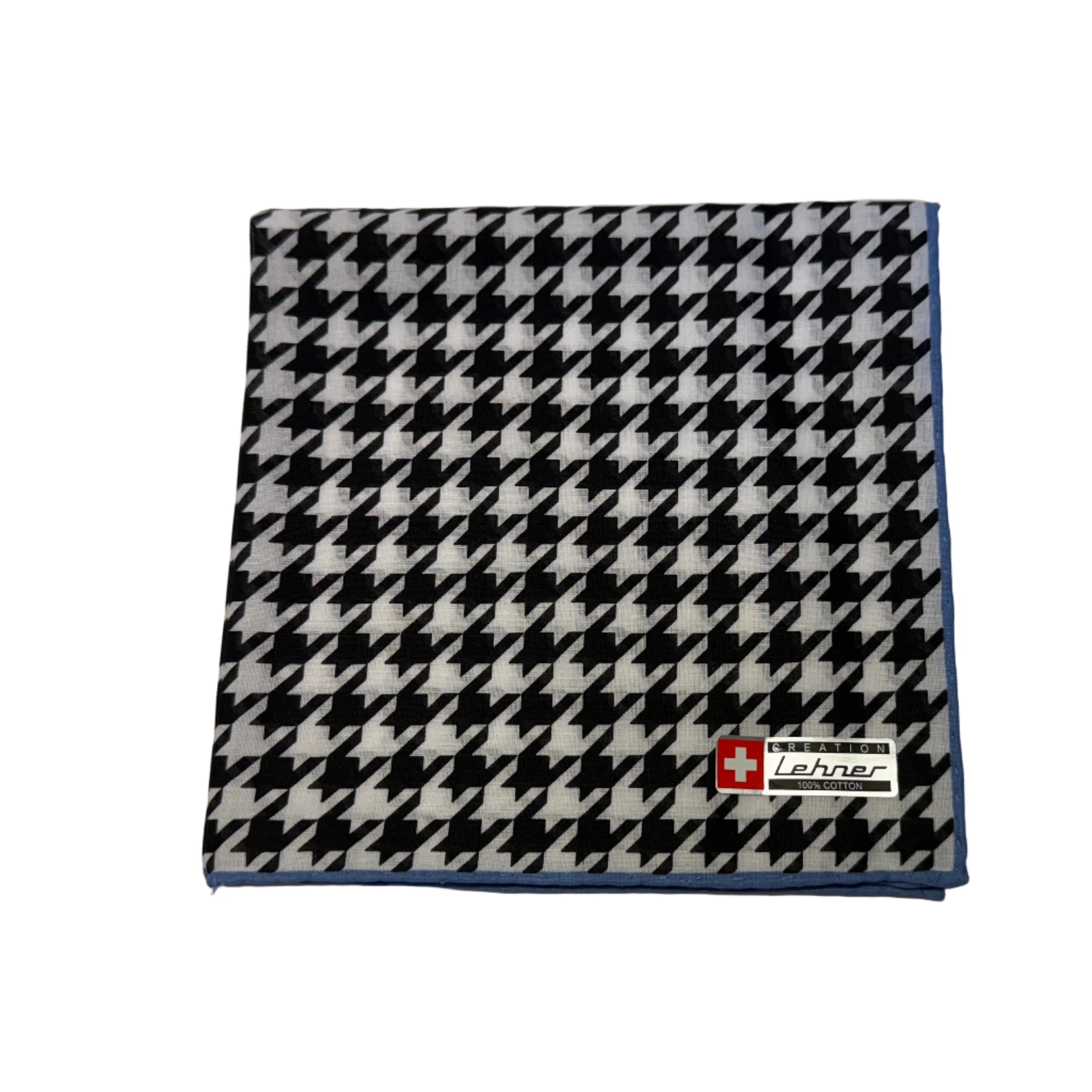Lehner Ladies Swiss Cotton Handkerchiefs - Houndstooth Design - Image 4