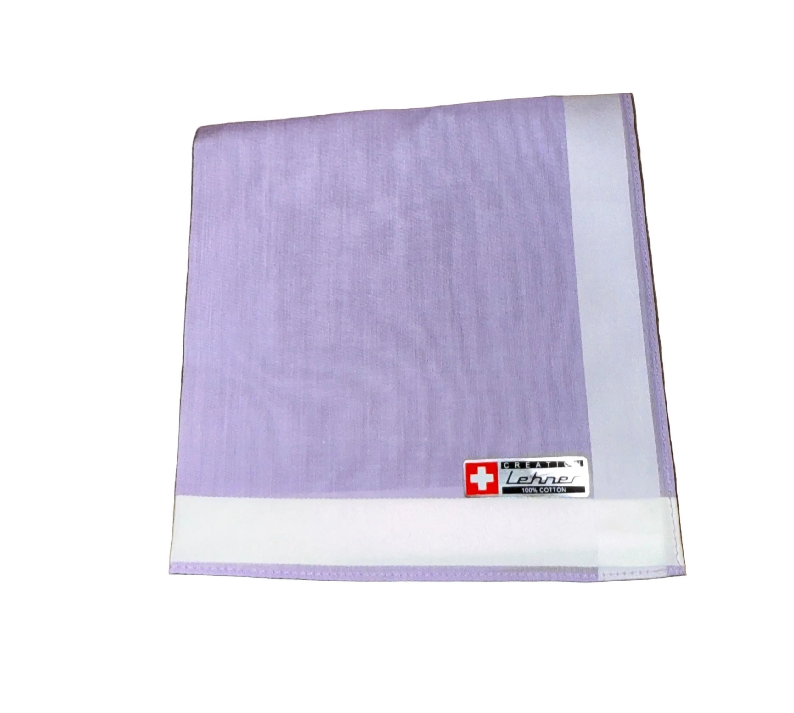 Lehner Ladies Swiss Cotton Handkerchief - White Border - Image 6
