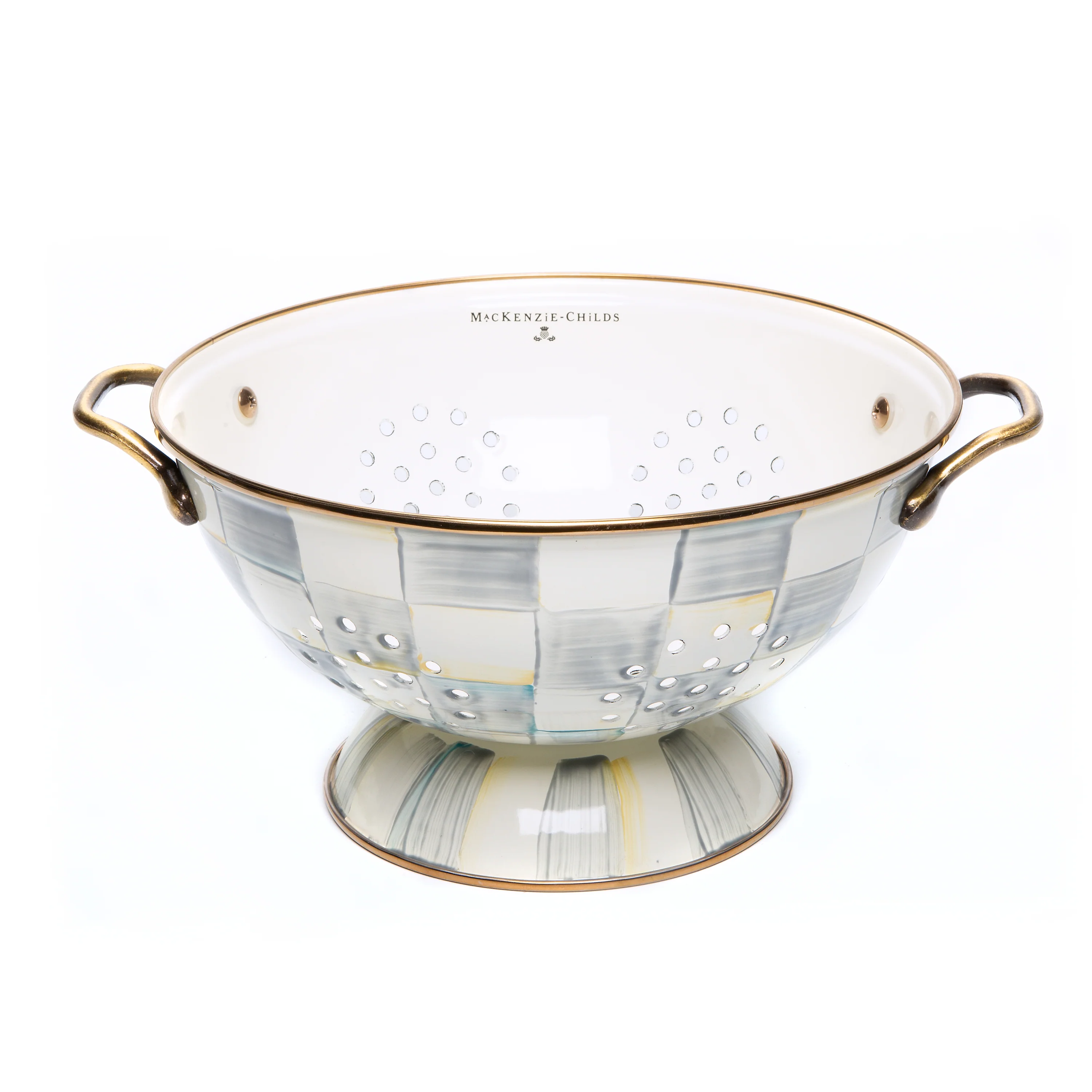 MacKenzie-Childs Check Design Colander - Image 4
