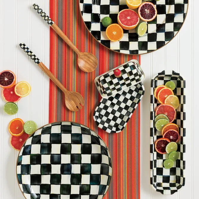 MacKenzie-Childs Check Design Butter Dish - Image 10