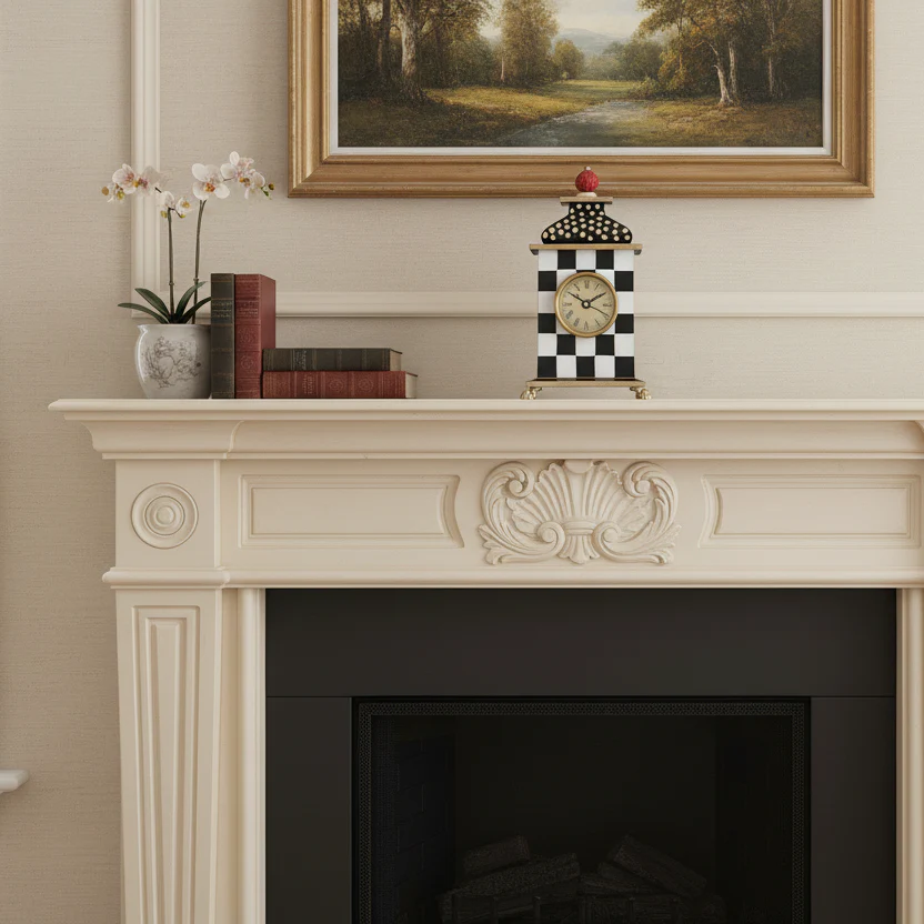 MacKenzie-Childs Courtly Check Desk Clock