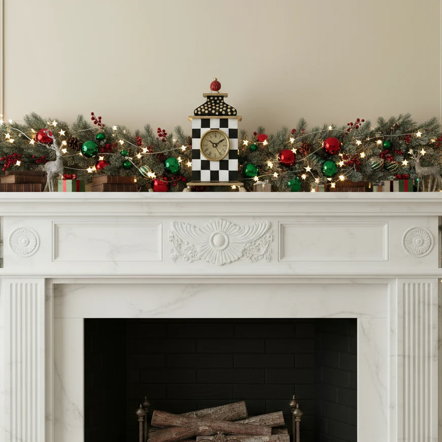 MacKenzie-Childs Courtly Check Desk Clock - Image 3