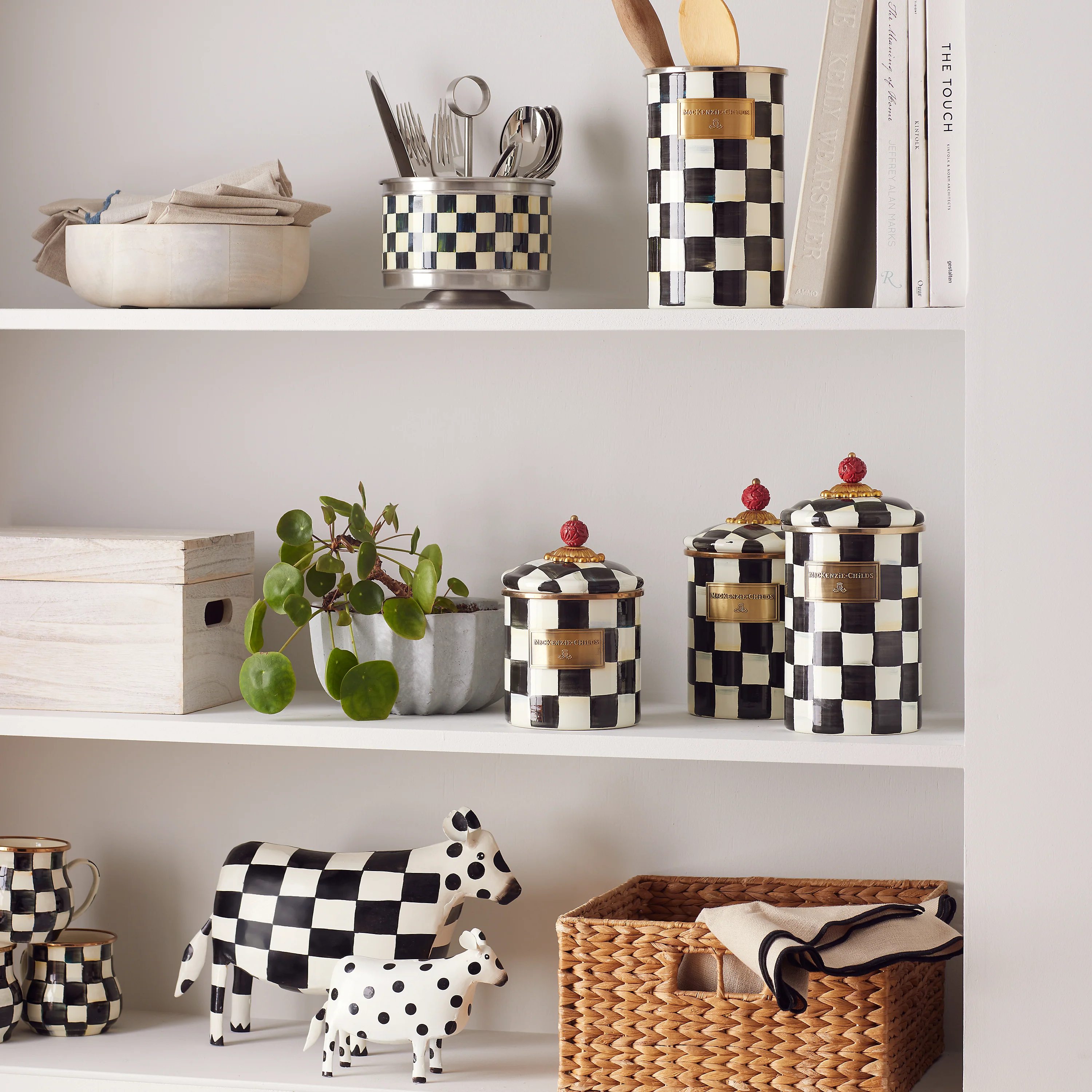 MacKenzie-Childs Courtly Check Utensil Holder - Image 4