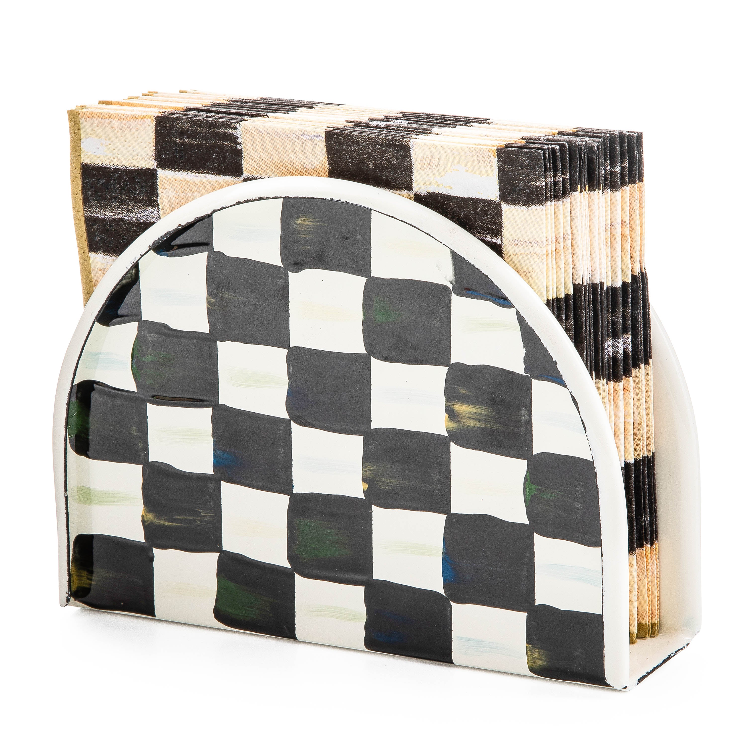 MacKenzie-Childs Courtly Check Enamel Napkin Holder - Image 2