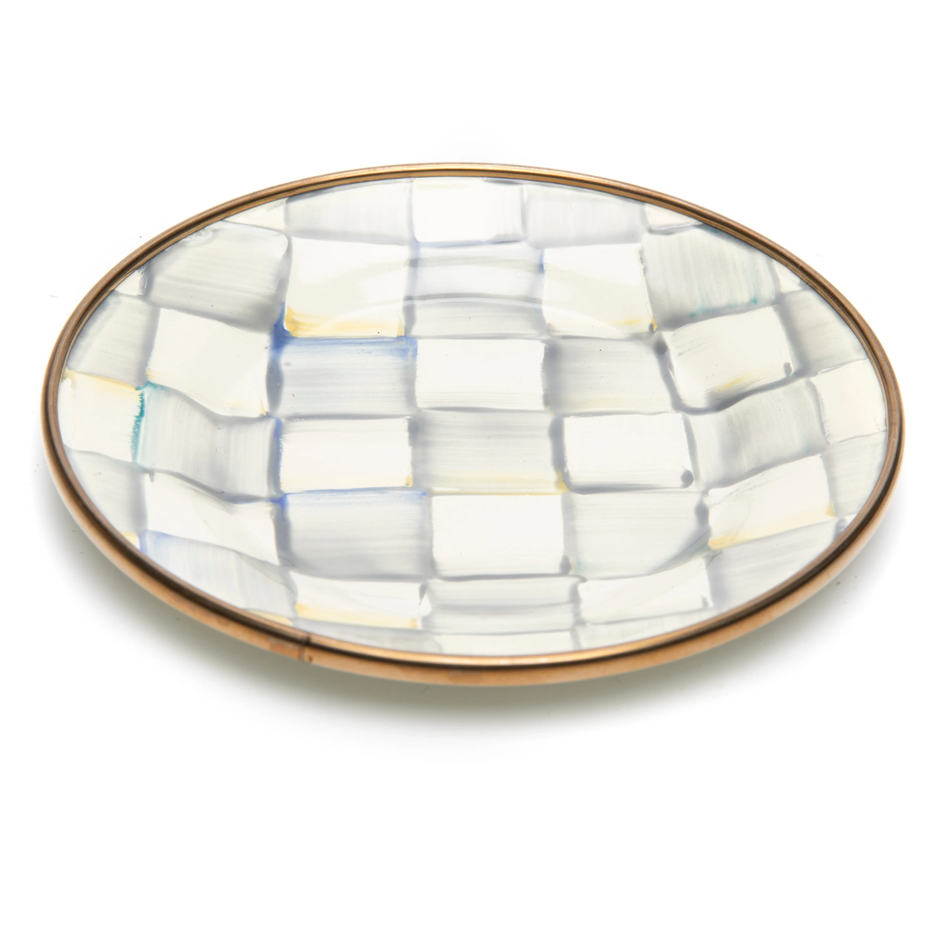 MacKenzie-Childs Sterling Check Enamel Appetiser Plates (Set of 4) - Image 2