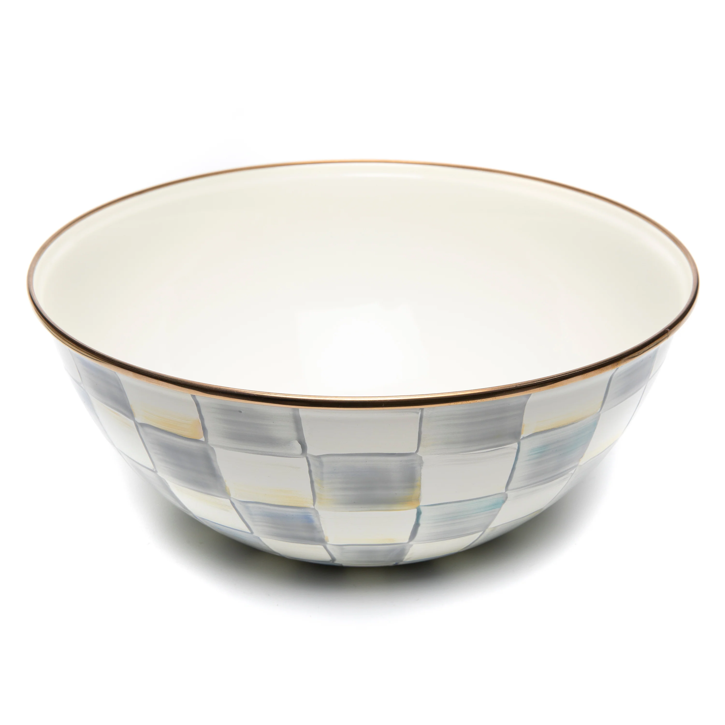 MacKenzie-Childs Sterling Check Enamelware Bowls - Image 4