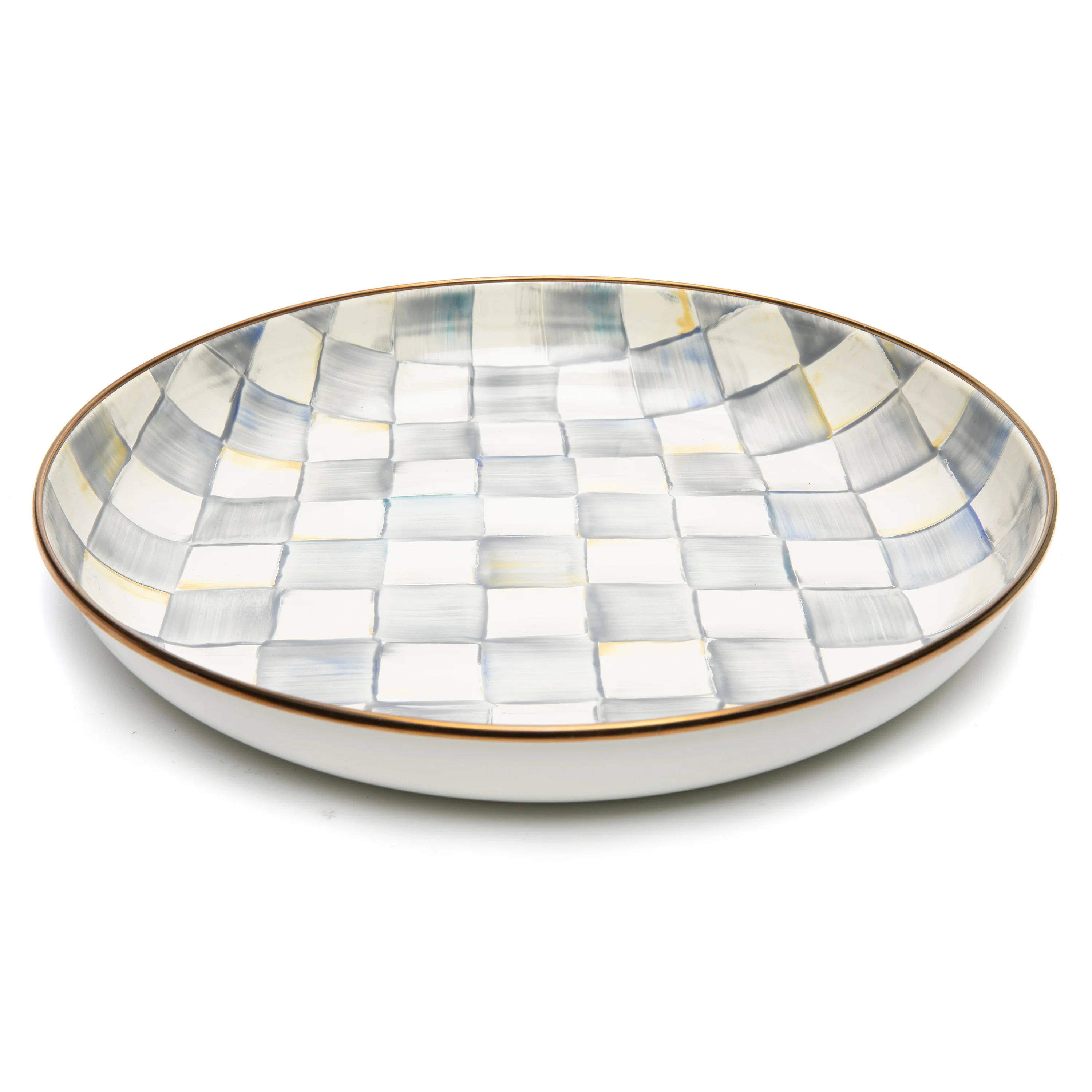 MacKenzie-Childs Sterling Check Enamelware Bowls - Image 6