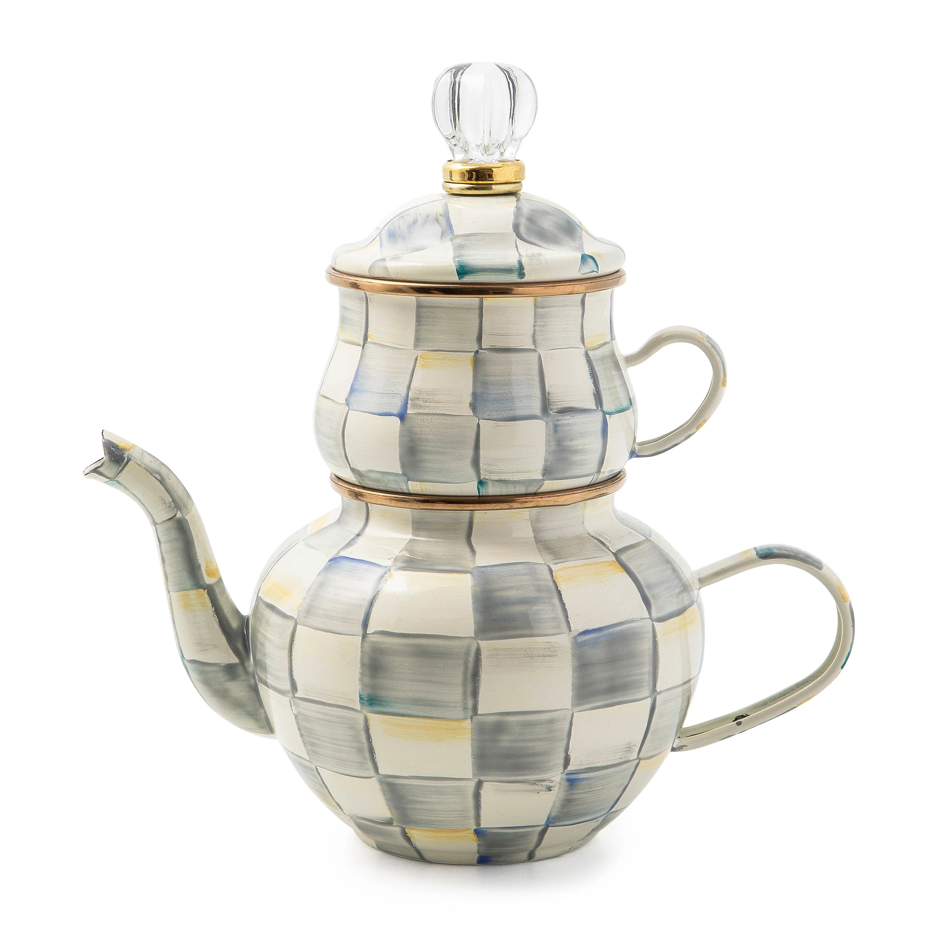 MacKenzie-Childs Sterling Check High Tea - Image 2