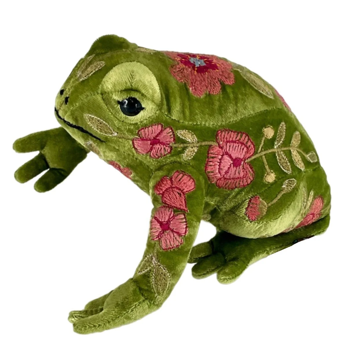 Megan Frog Hand Embroidered Silk Velvet Animal Decoration - Image 4