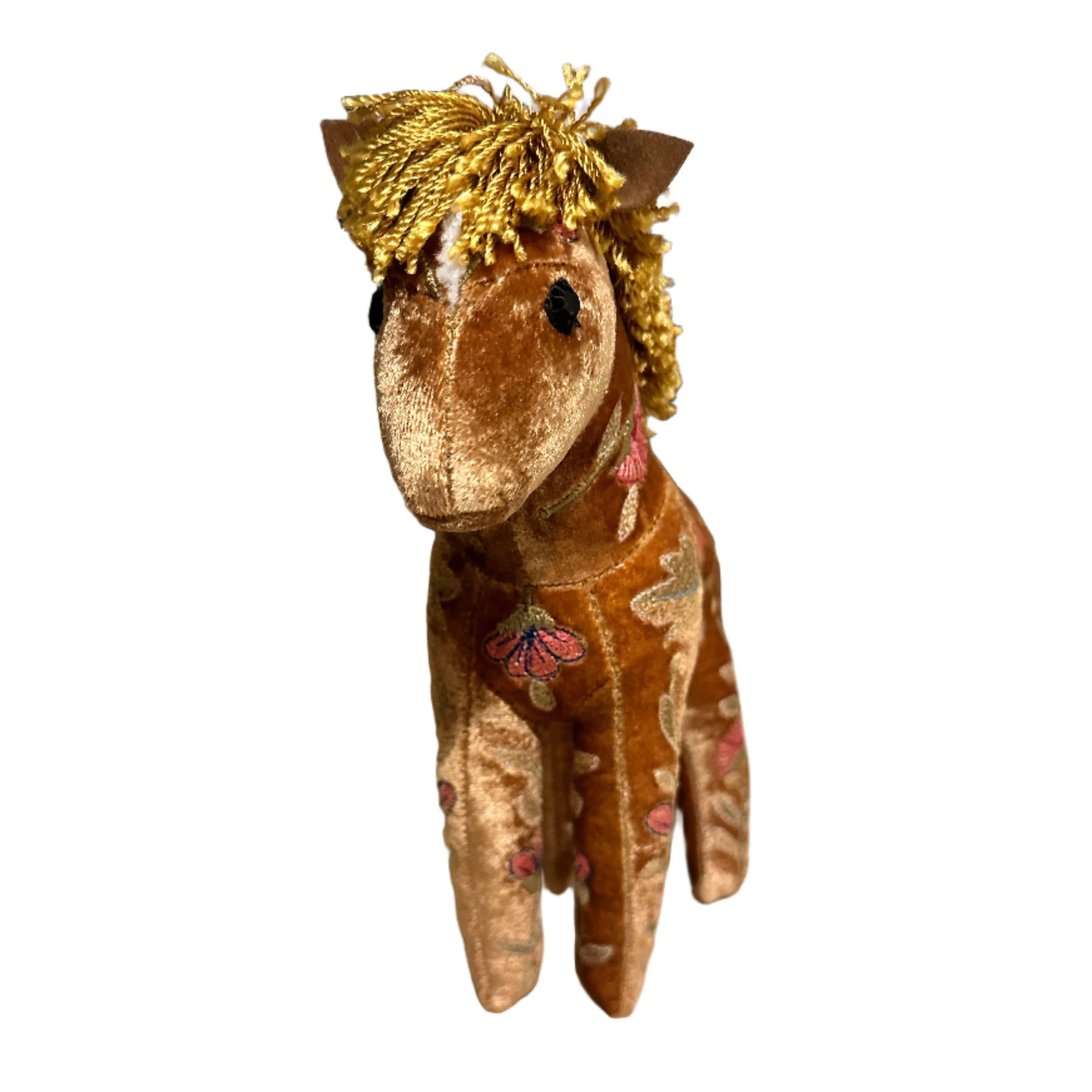 Megan Horse Hand Embroidered Silk Velvet Animal - Image 4
