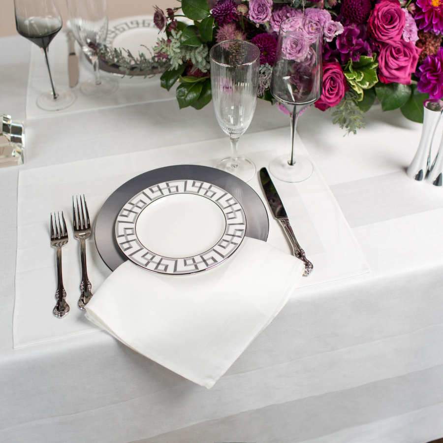 Irish Linen Double Damask Satin Band Table Linens - Image 2