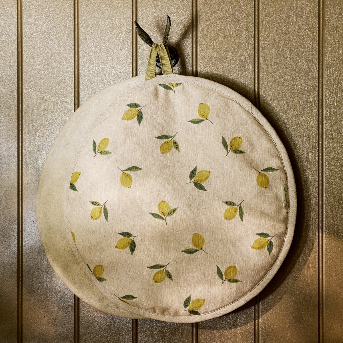 Sophie Allport Lemons Linen Circular Hob Cover - Image 3
