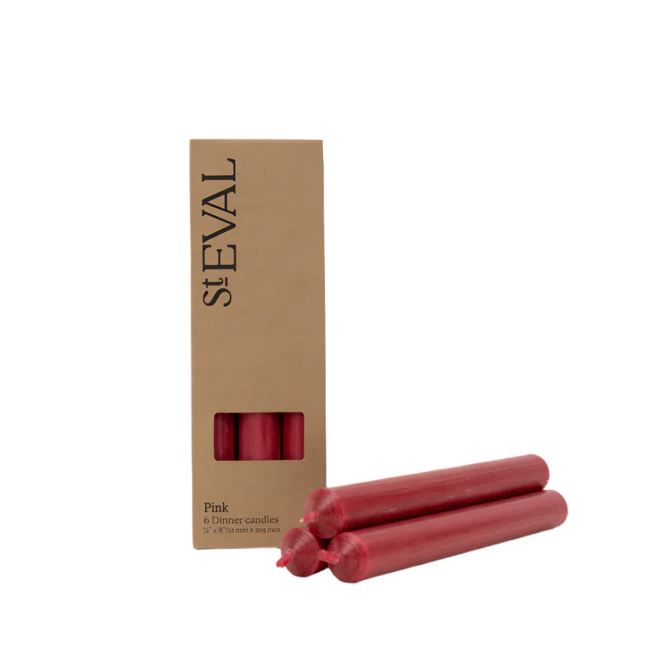 Coloured Dinner Candles Pack of Six (Unscented) - Image 3