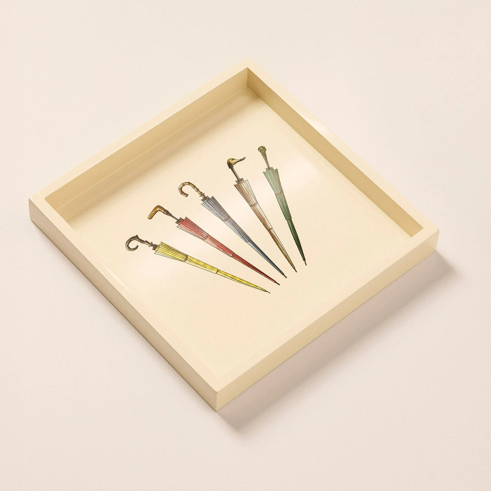 Umbrella Design Lacquer Tray - Image 2