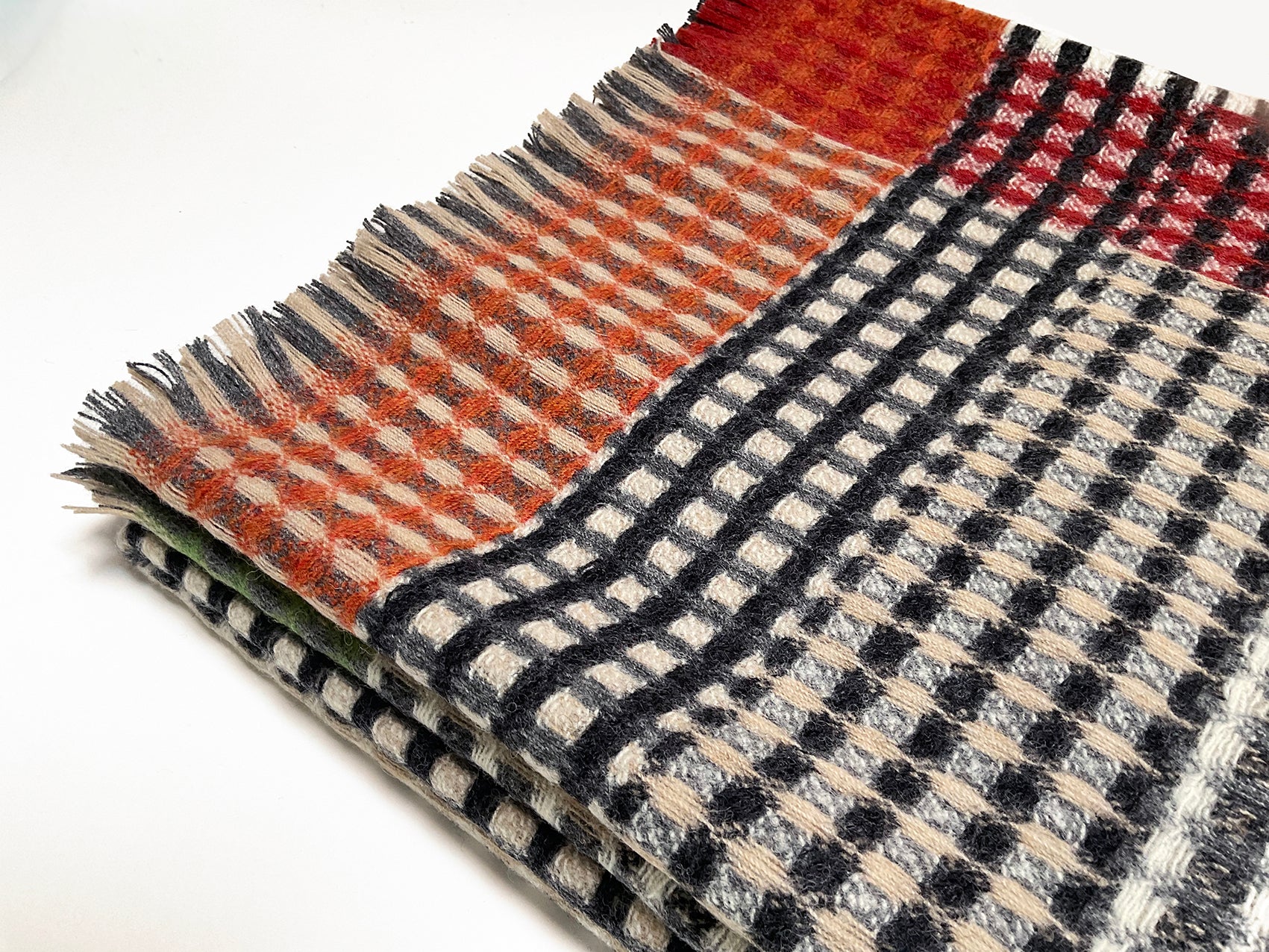Whittington Mono Waffle Wool Throw - Image 3