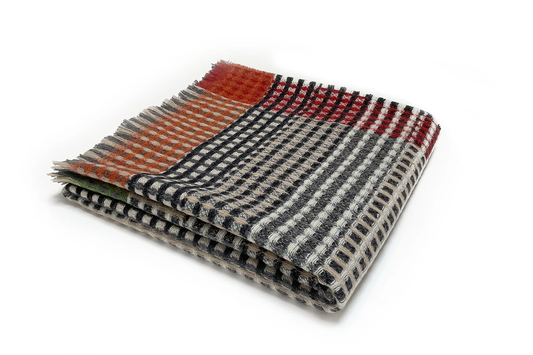 Whittington Mono Waffle Wool Throw - Image 5