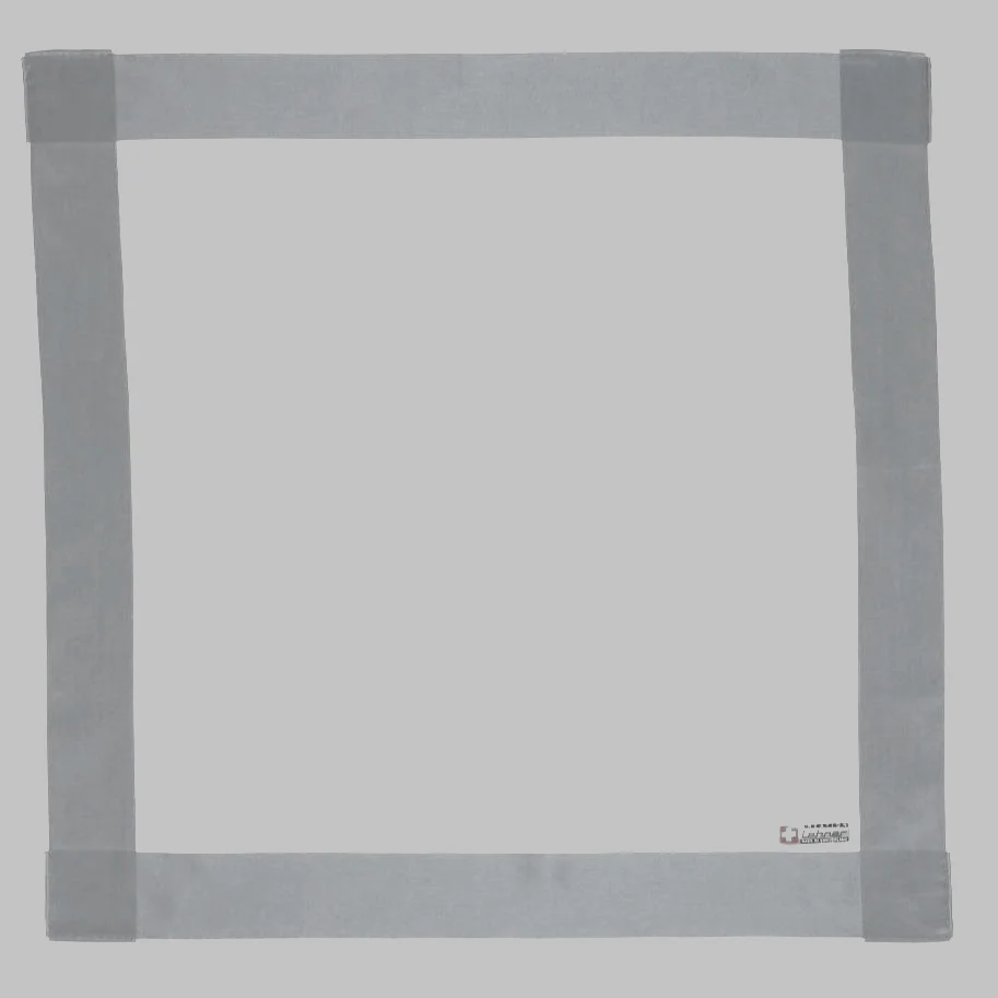 Lehner Men's Swiss Cotton Handkerchief - Wide Border Sateen - Image 3