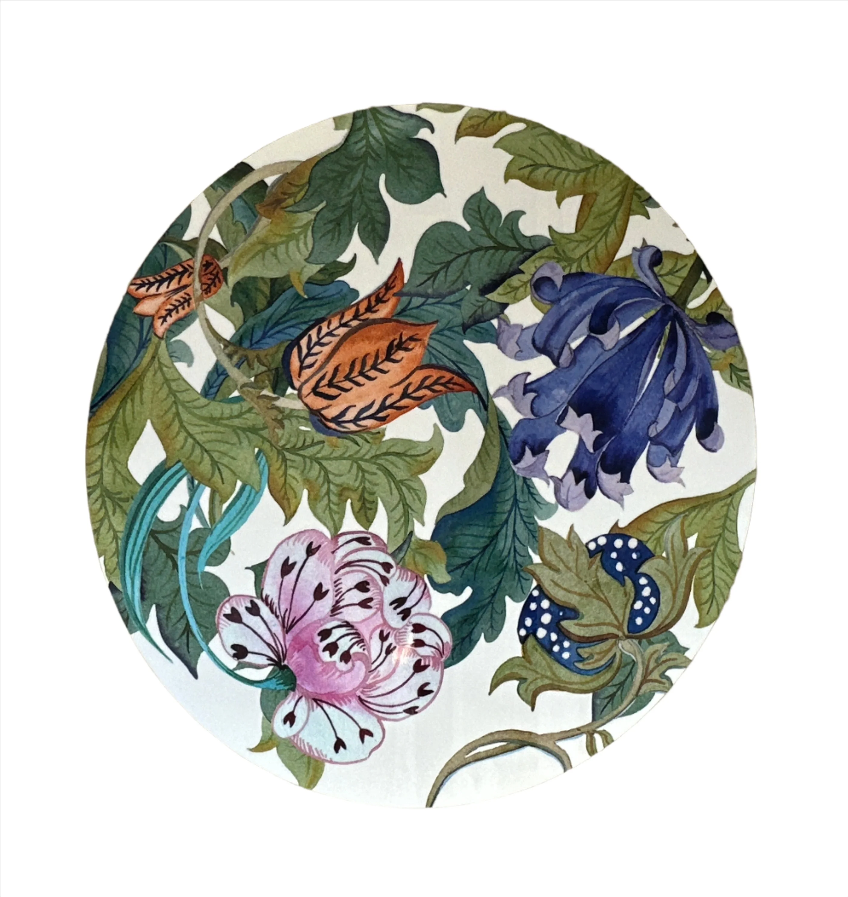 Floral Round Placemat & Coasters - Image 4